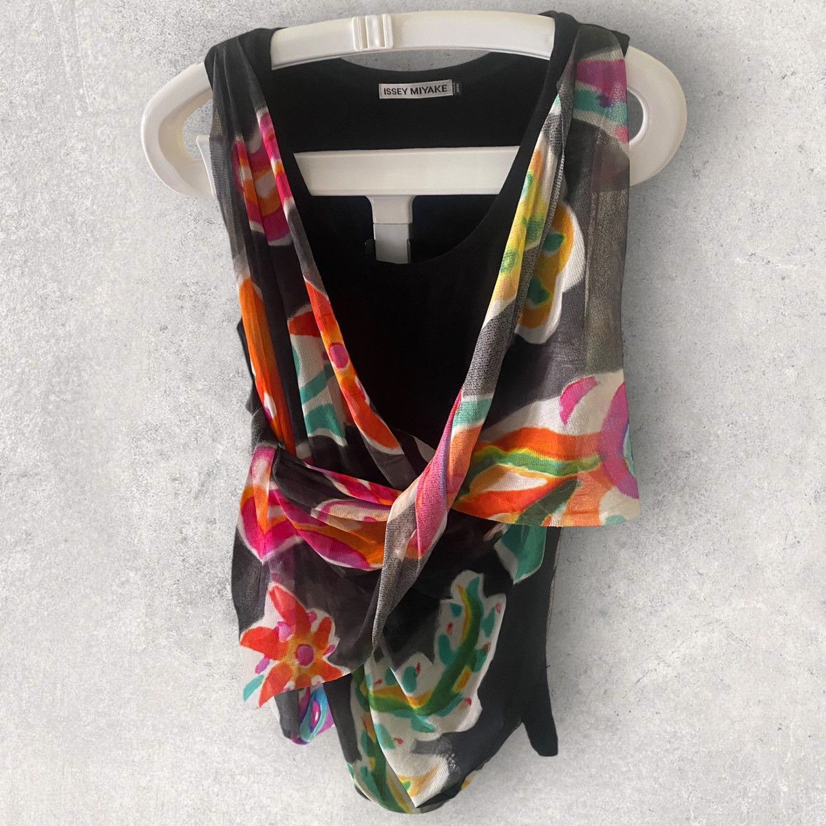Issey Miyake Rayon Floral Appliqué Tank Top Size M / US 6-8 / IT 42-44 - 2 Thumbnail