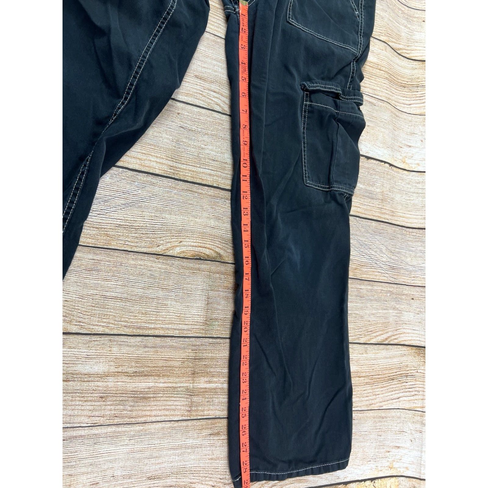 Hot Topic VINTAGE Hot Topic Jeans Women Wide-Leg Denim Black 30 in waist Size 5 Juniors Adult Women-? (Wait) Size 27" / US 4 / IT 40 - 3 Thumbnail