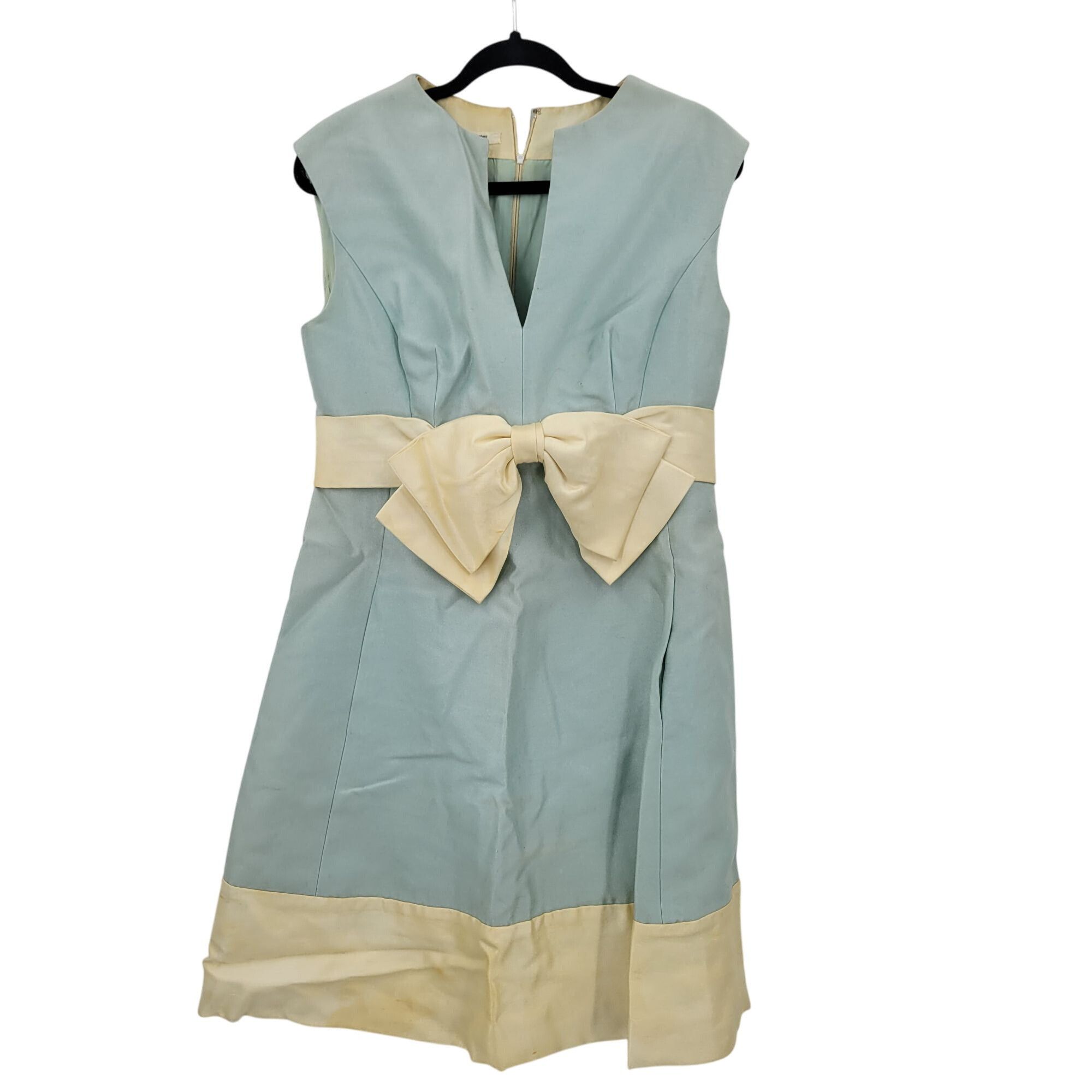 Vintage Vtg 60s Womens Party Dress Sz 16 Bow Hong Kong Mint Blue Sle Size XXL / US 16-18 / IT 52-54 - 14 Thumbnail