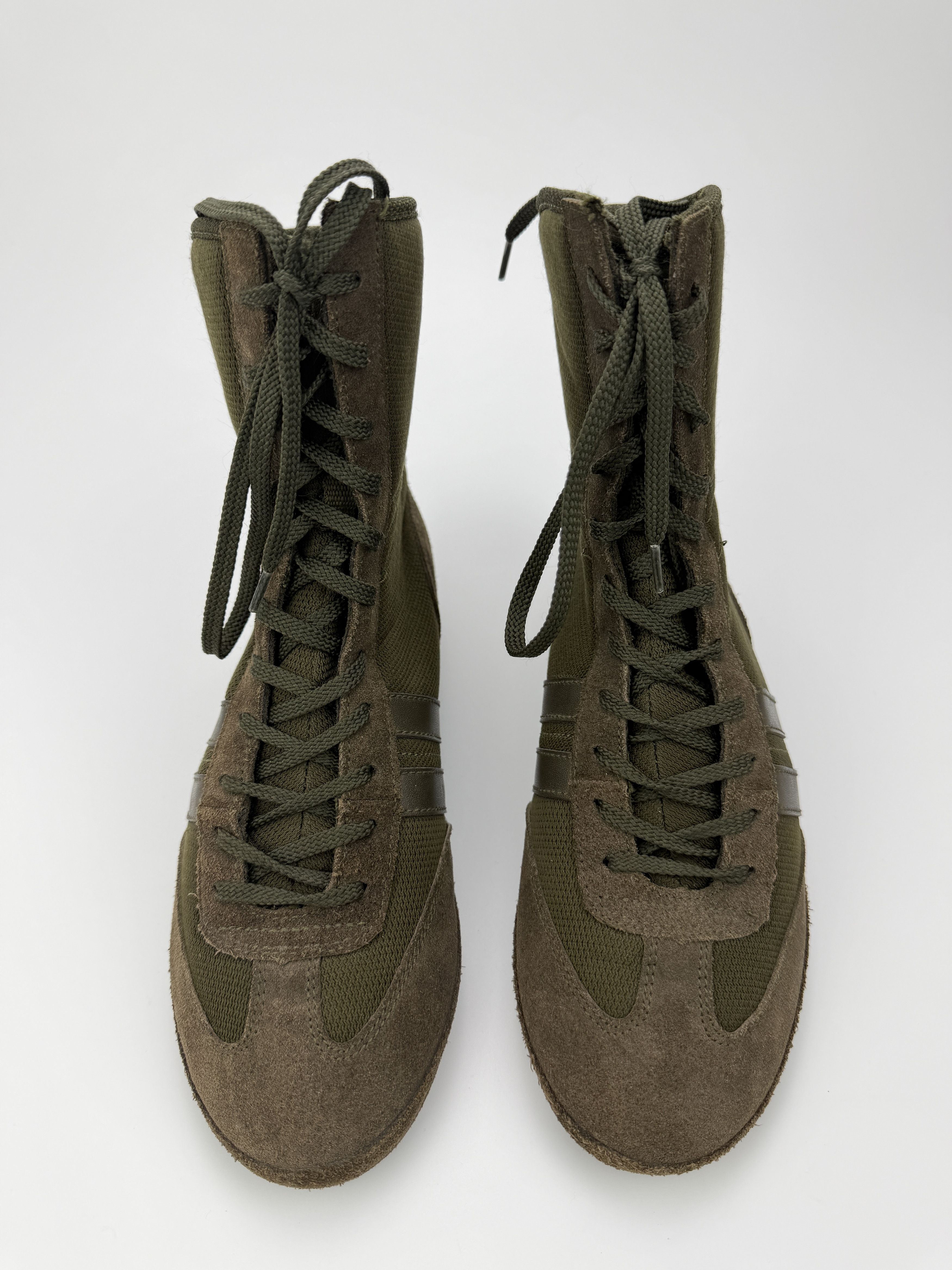 Vintage y2k style khaki green boxing lace up boots sneakers Size US 8 / IT 38 - 7 Thumbnail