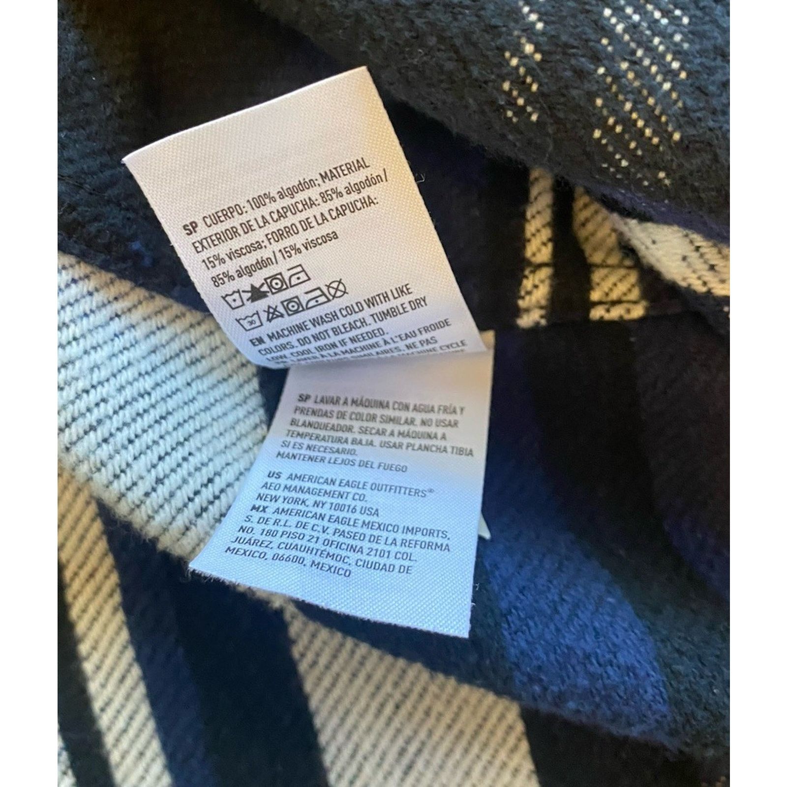 American Eagle Outfitters American Eagle Shirt Mens M Blue Flannel Detachable Hood Size US M / EU 48-50 / 2 - 11 Thumbnail