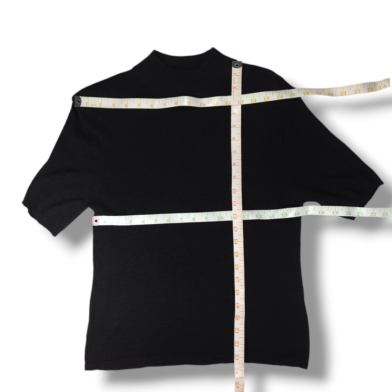Other EUC VTG Jaclyn Smith Y2K Silk Blend Mock Neck Top Sz M Black Size M / US 6-8 / IT 42-44 - 7 Thumbnail
