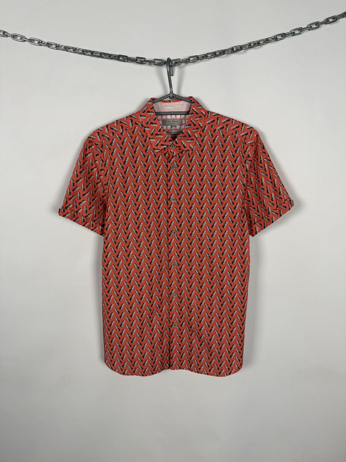 Ted Baker Ted Baker London Short Sleeve Shirt Pineapples Logo Size 3 Size US S / EU 44-46 / 1 - 1 Thumbnail