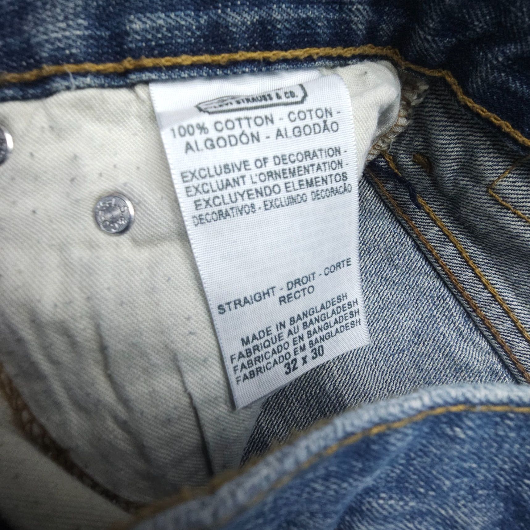 Levi's Y2K Levi's Signature Jeans Mens Straight Leg 32x27.5 Blue Cotton Denim 5-Pocket Regular Fit Vintage: No"} Size US 32 / EU 48 - 6 Thumbnail