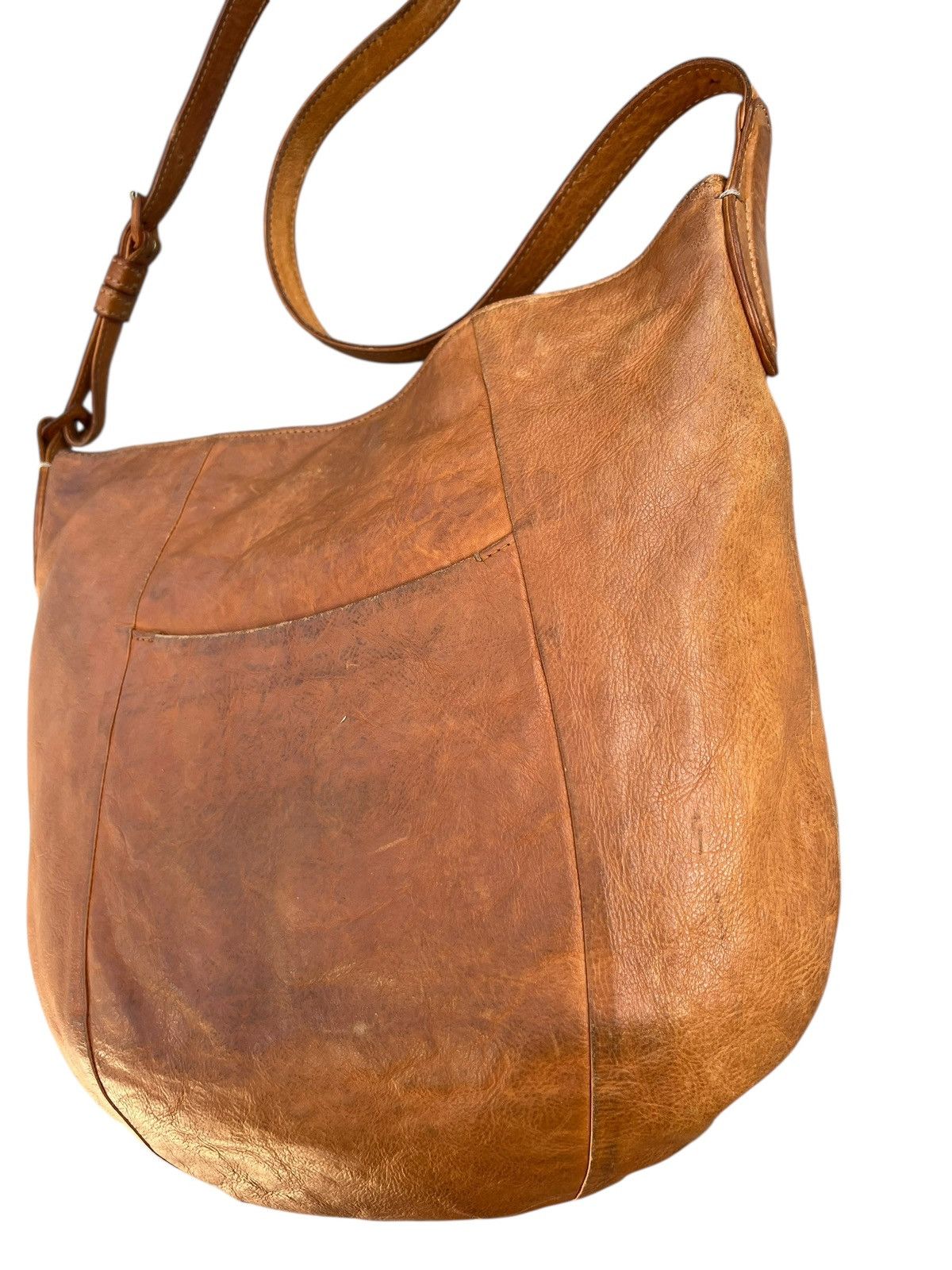 Leather Genten Japan Dirty Mud Patina Leather Bag Size ONE SIZE - 11 Thumbnail