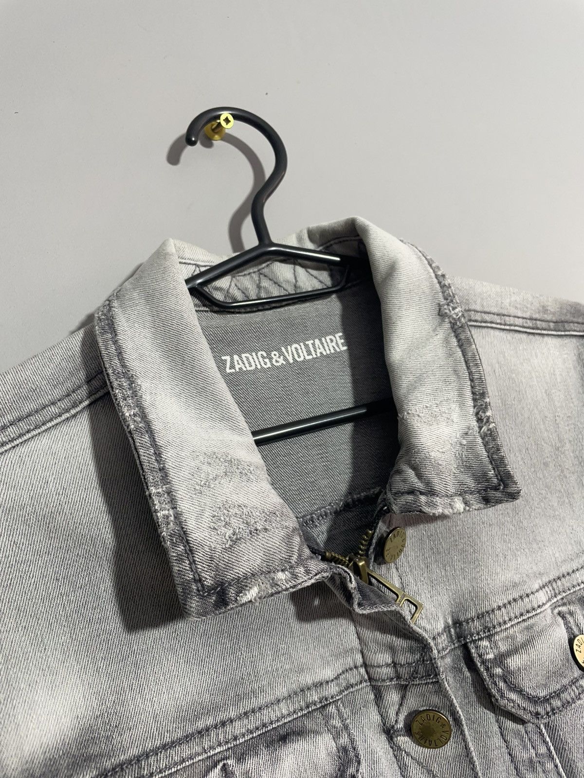 Zadig & Voltaire Zadig & Voltaire ROCK Gray Denim jacket size 16 Size M / US 6-8 / IT 42-44 - 4 Thumbnail