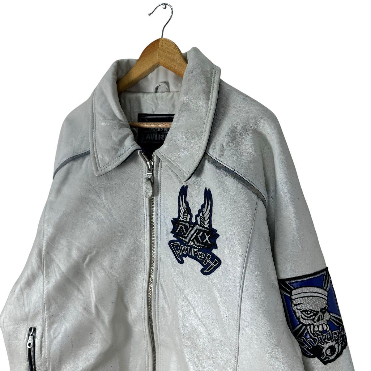Avirex 🌟AVIREX ROAD DOGZ VARSITY LEATHER JACKET Size US XXL / EU 58 / 5 - 7 Thumbnail