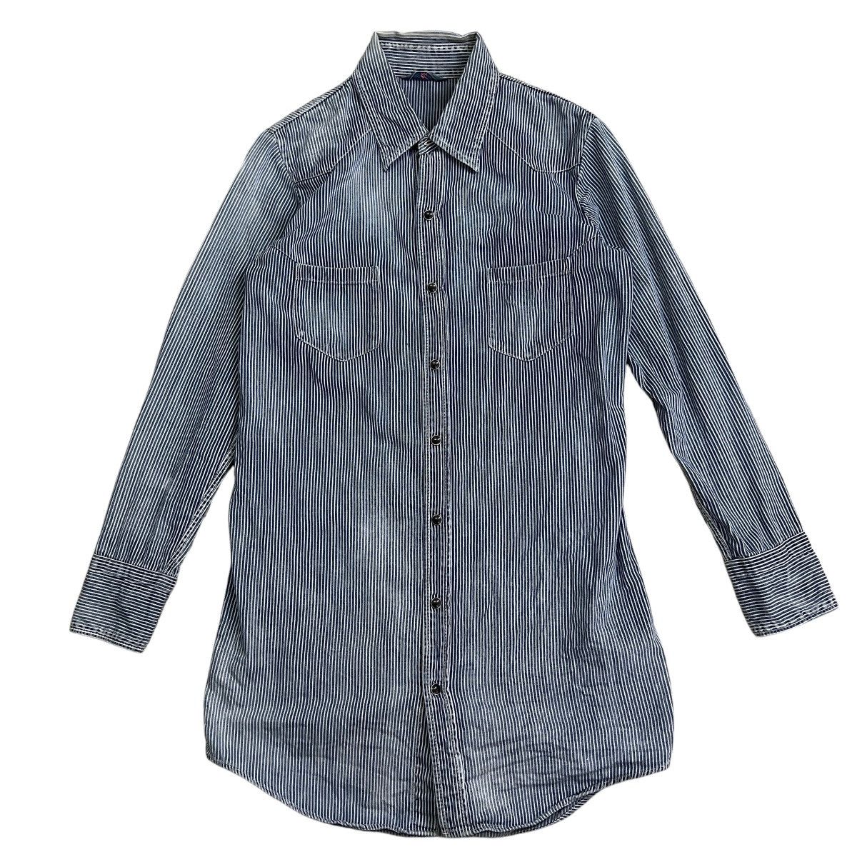 45rpm R BY 45RPM HIKORY STRIPE SNAPBUTTON LONG SHIRT MADE IN JAPAN Size M / US 6-8 / IT 42-44 - 1 Thumbnail