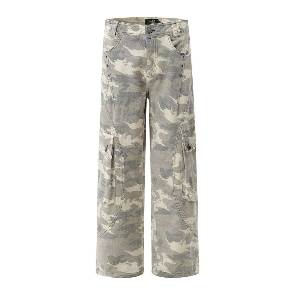 Jean Men's high street hip-hop wide-leg camouflage work trousers Size US 32 / EU 48 - 1 Thumbnail