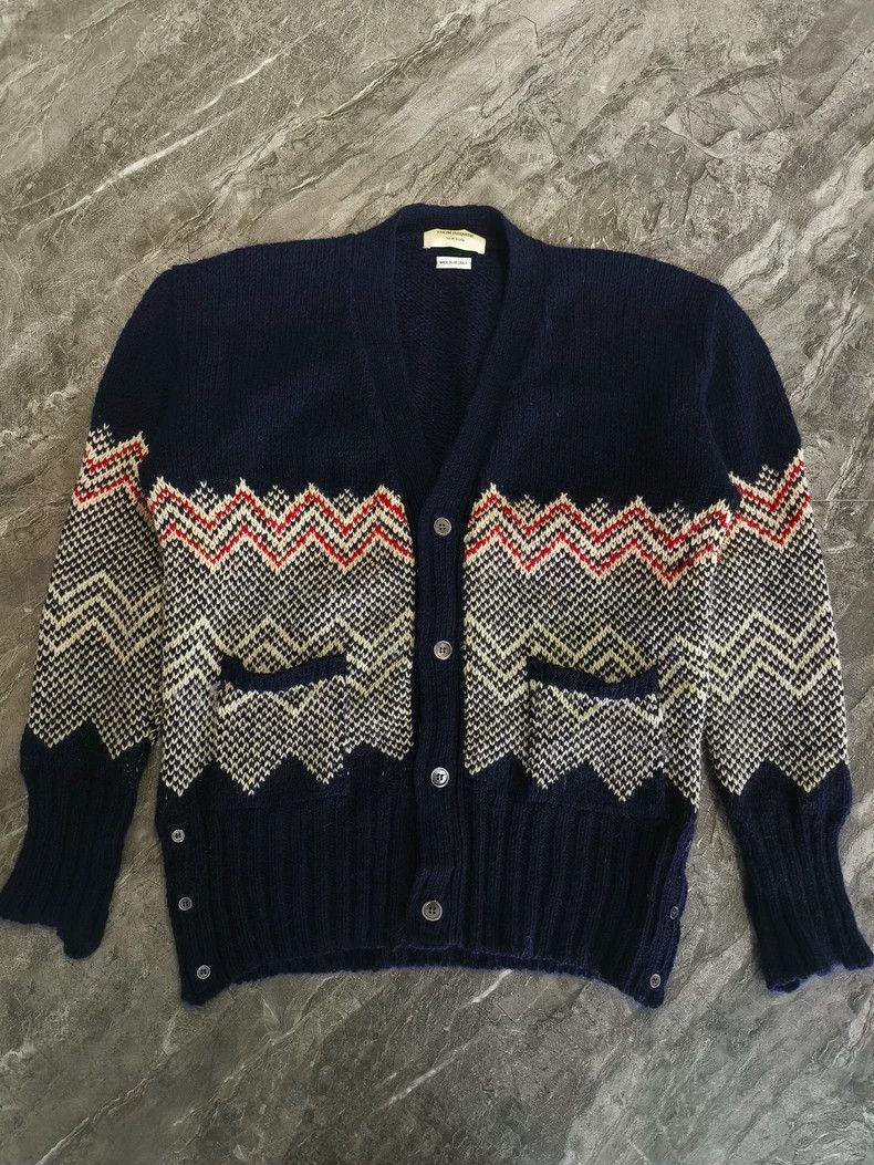 Thom Browne Thom Browne size4 A wool cardigan jacket Size US XL / EU 56 / 4 - 1 Thumbnail