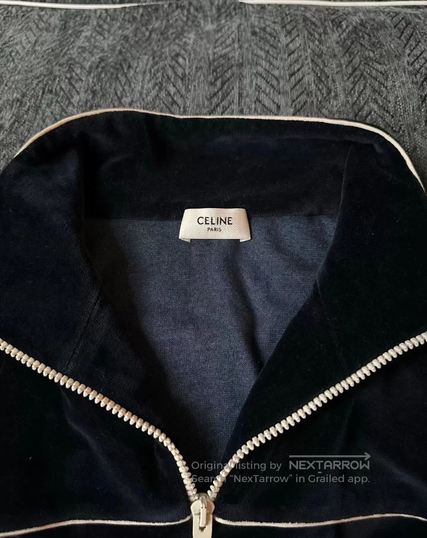 Celine celine blue velvet jacket in size XXL. Size US XXL / EU 58 / 5 - 3 Thumbnail