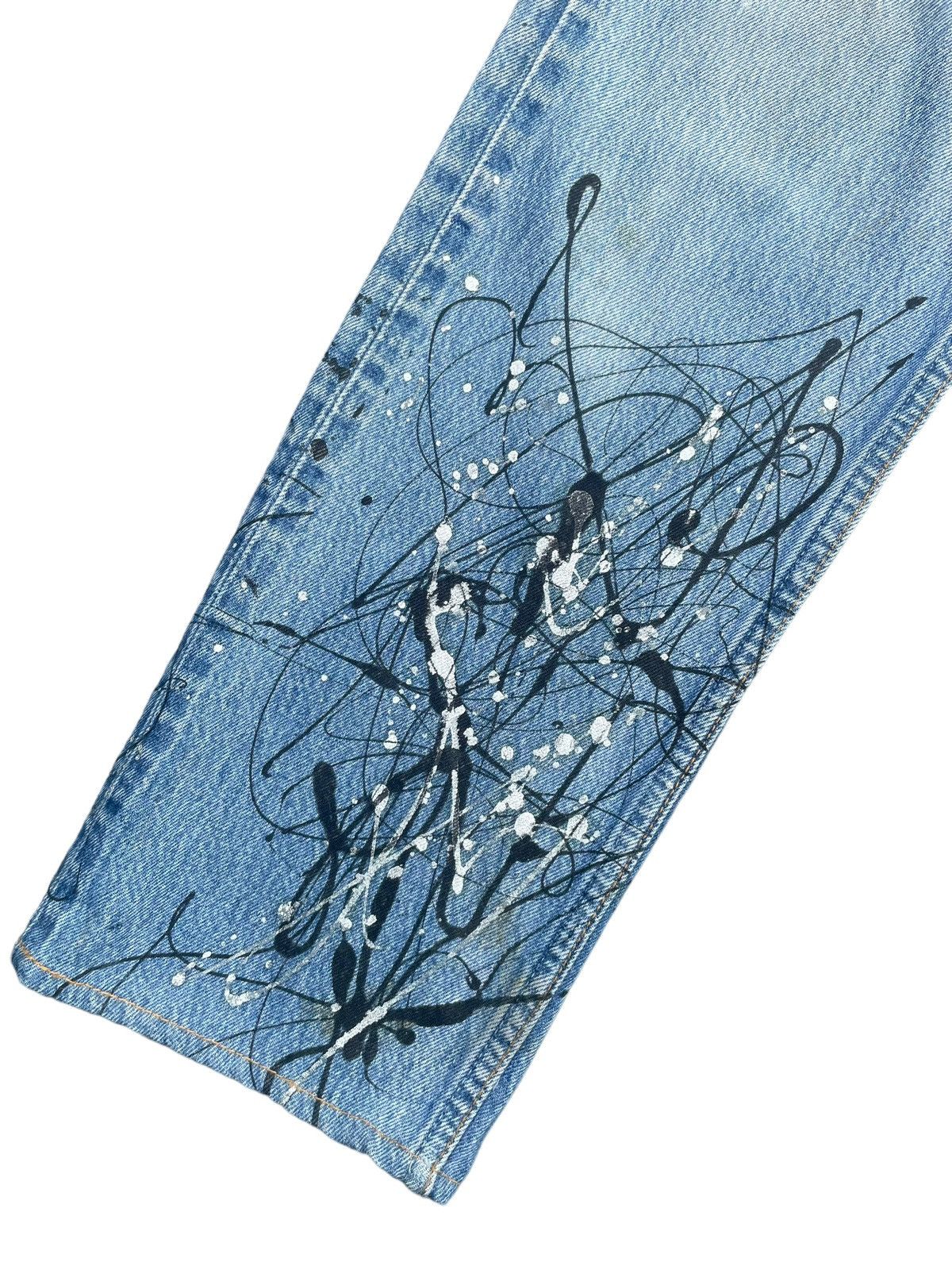 Levi's Vintage 1999 Levis 501 e Usa Painted Design Size US 30 / EU 46 - 3 Thumbnail