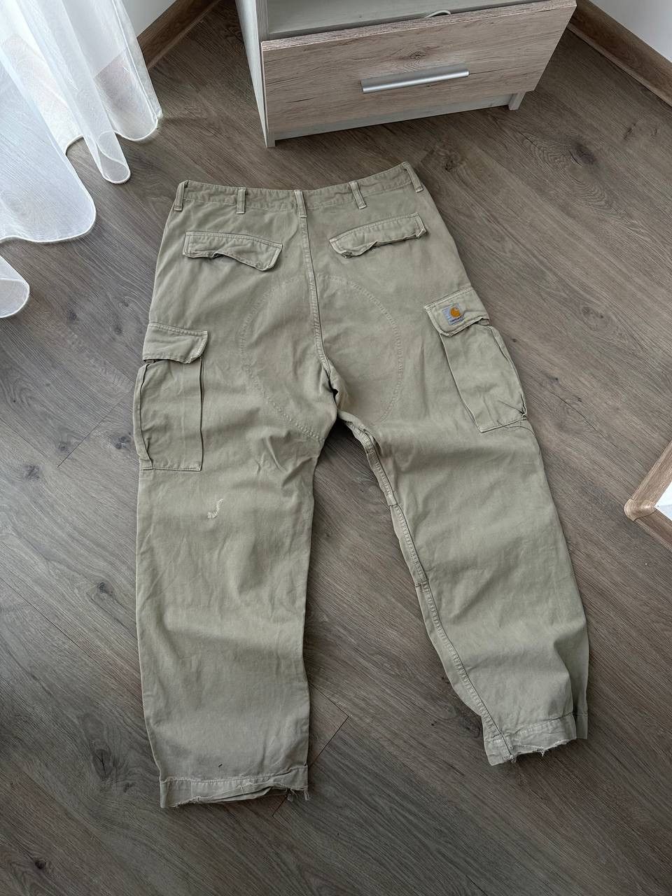 Carhartt × Carhartt Wip × Vintage Vintage Carhartt Cargo Green Distressed Pants Size US 34 / EU 50 - 8 Thumbnail