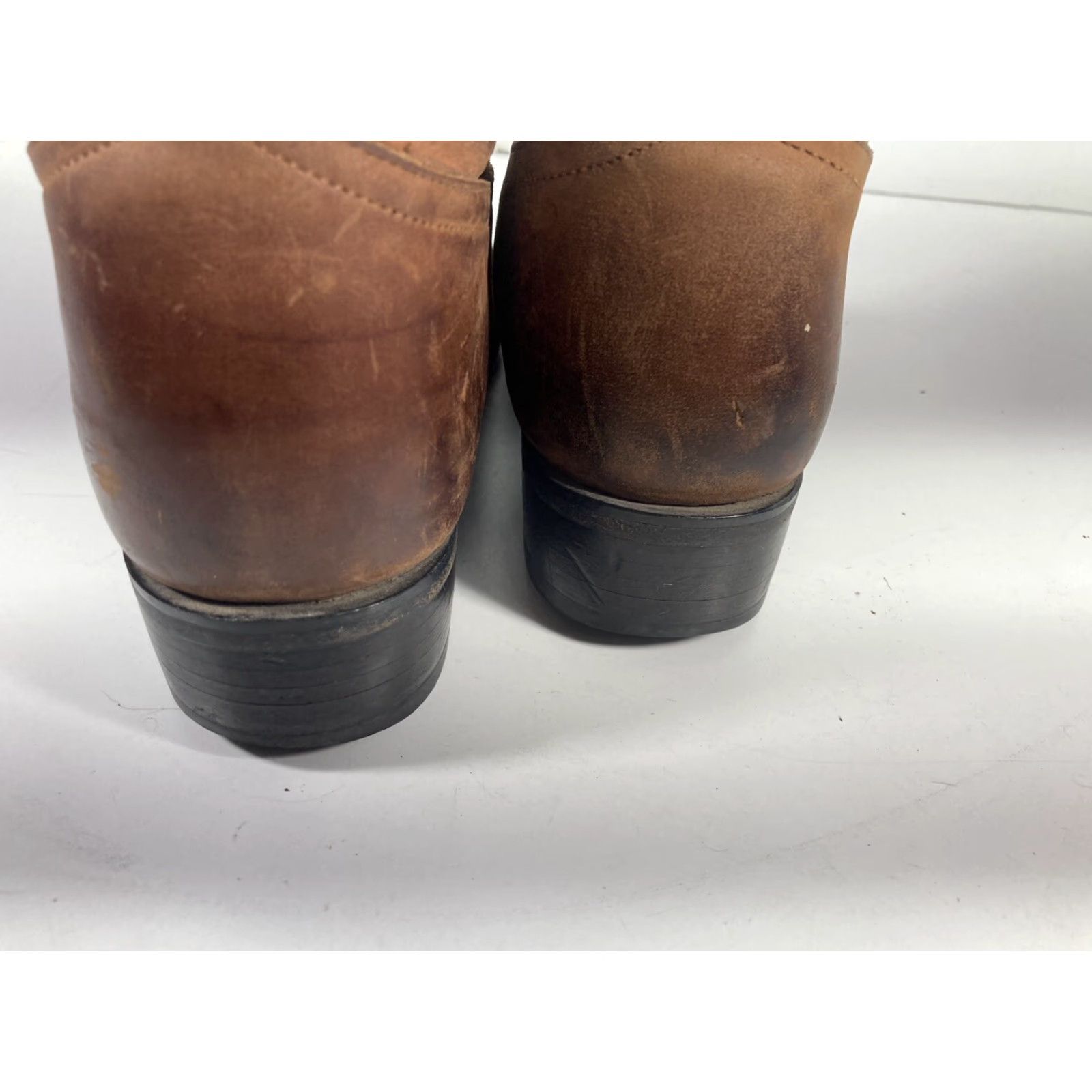 Tony Lama VINTAGE Tony Lama Boots Women 7.5 B Brown Leather 12 Inch Western Rodeo Style 1750 Womens Size US 8 / IT 38 - 7 Thumbnail