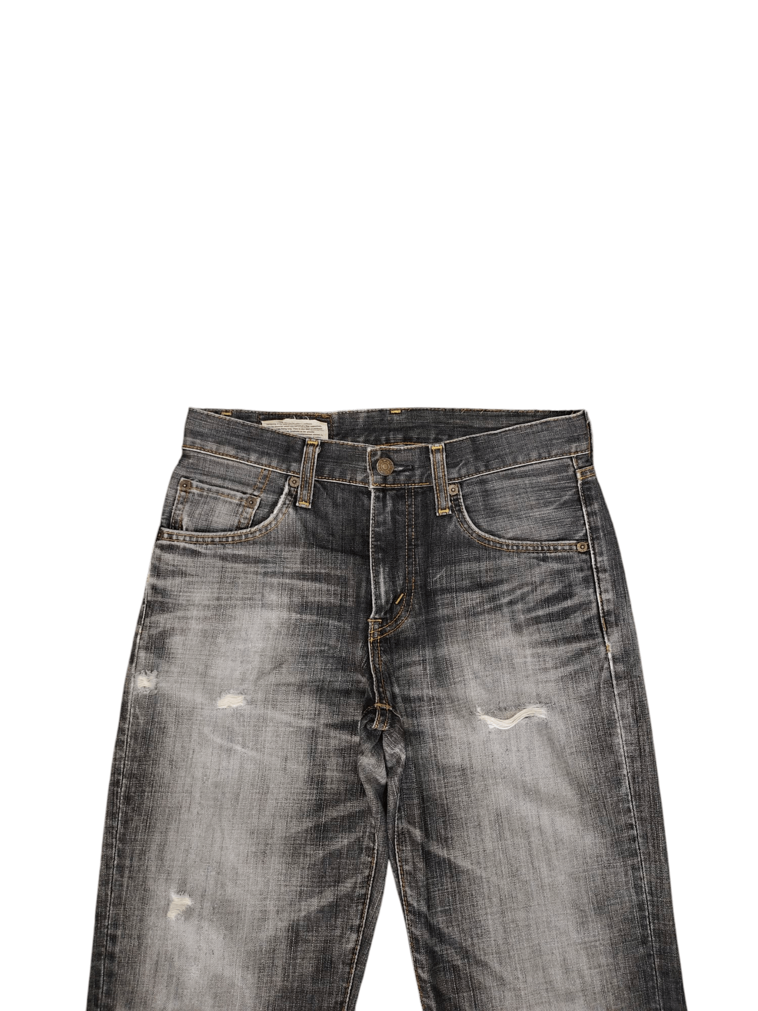 If Six Was Nine Vintage Y2k Edwin 503 Distress Faded Clawmark Denim Jeans Size US 28 / EU 44 - 3 Thumbnail