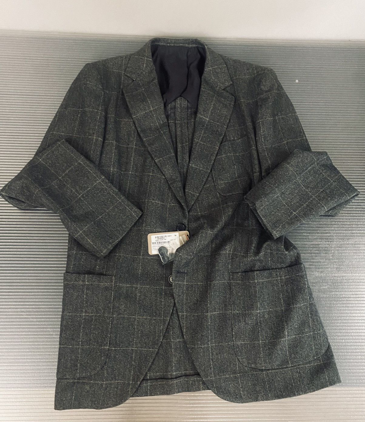 Bottega Veneta Bottega Veneta 🇮🇹 cashmere grey check jacket 54 NWT Size 44R - 4 Thumbnail