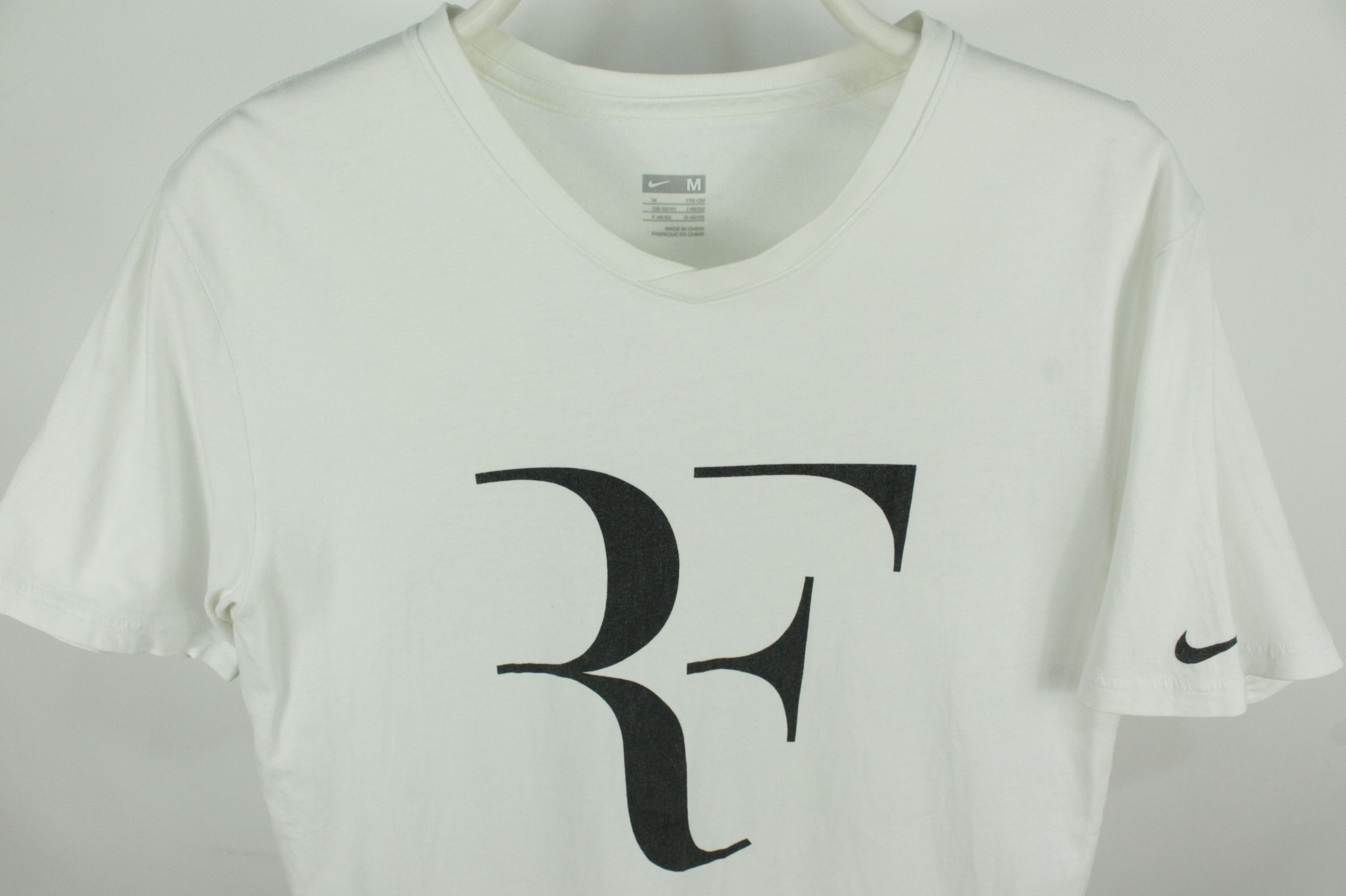 Nike Roger Federer Nike RF White Big Logo T-Shirt 2009 Size US M / EU 48-50 / 2 - 2 Thumbnail