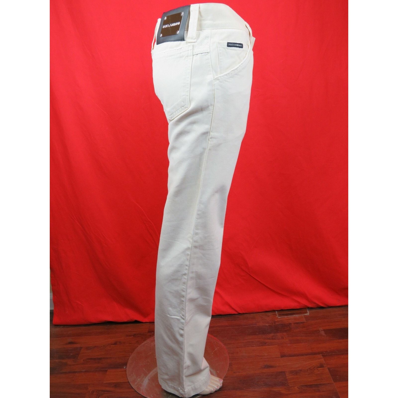 Dolce & Gabbana DOLCE GABBANA STRAIGHT LEG BEIGE COTTON PANTS JEANS S ITALY Size 30" / US 8 / IT 44 - 4 Thumbnail