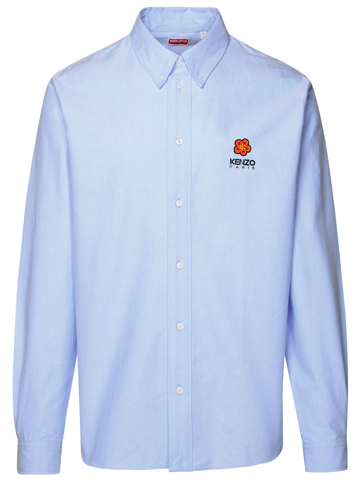 image of Kenzo 'boke Flower' Light Blue Cotton Shirt, Men's (Size 2XL)