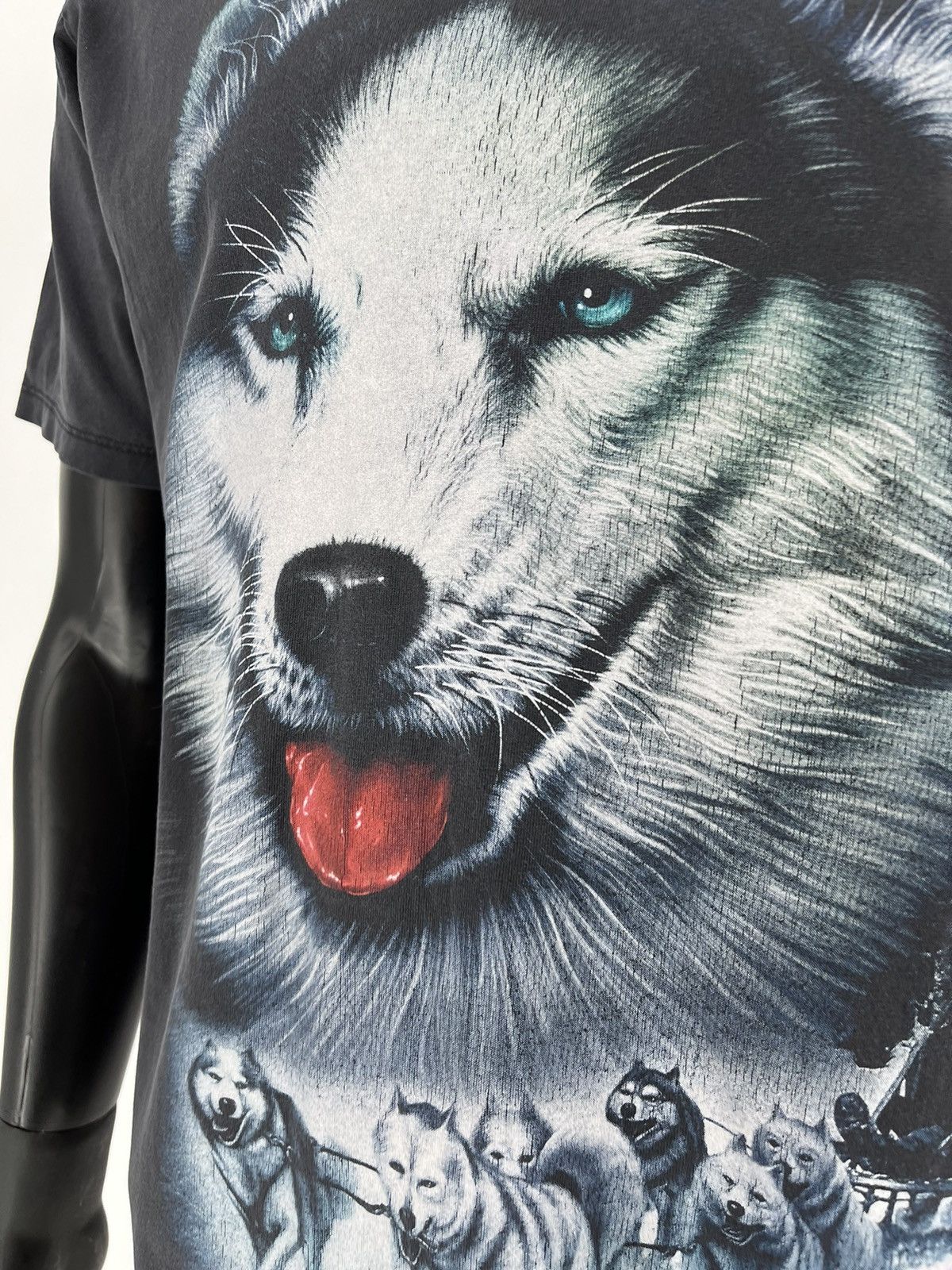 Band Tees Vintage 90s Wolf Face Boxy Fit Tee Toys Rock Size US L / EU 52-54 / 3 - 6 Thumbnail