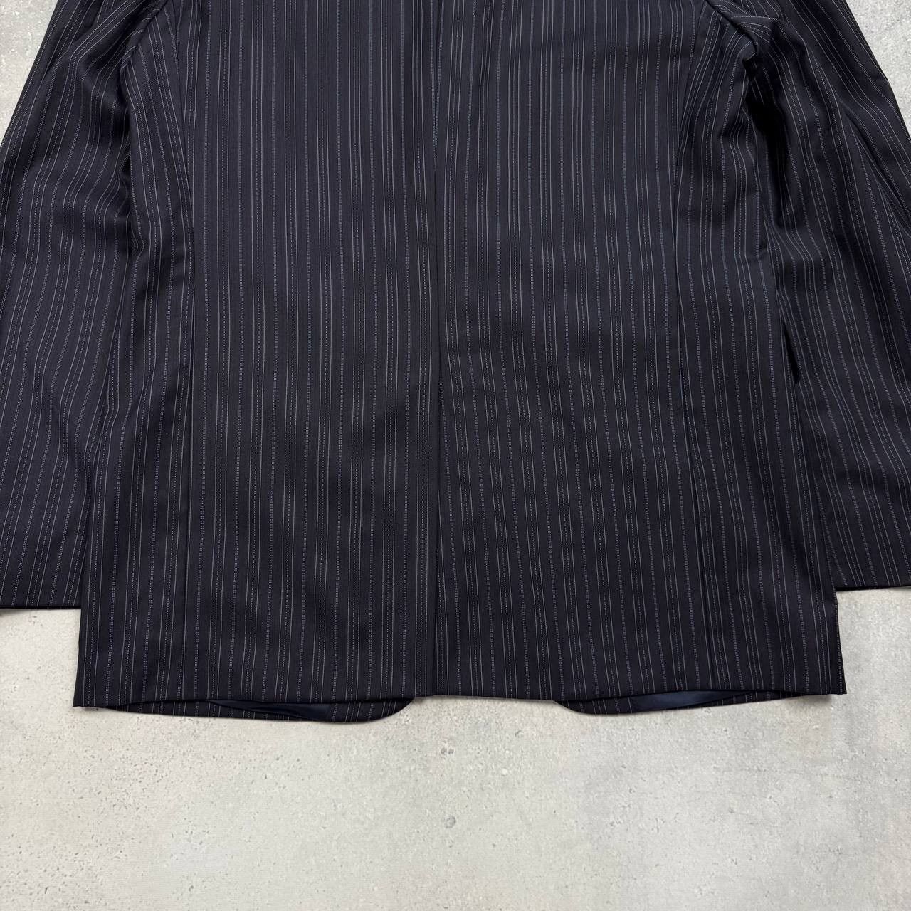 Kenzo Vintage Kenzo Homme Striped Three Button Wool Blazer Navy 50 Size 50R - 20 Thumbnail