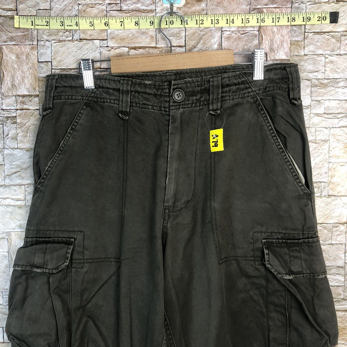 Japanese Brand Real Crush Dark Brown Cargo Multipocket Pants #A79 Size US 31 - 5 Thumbnail
