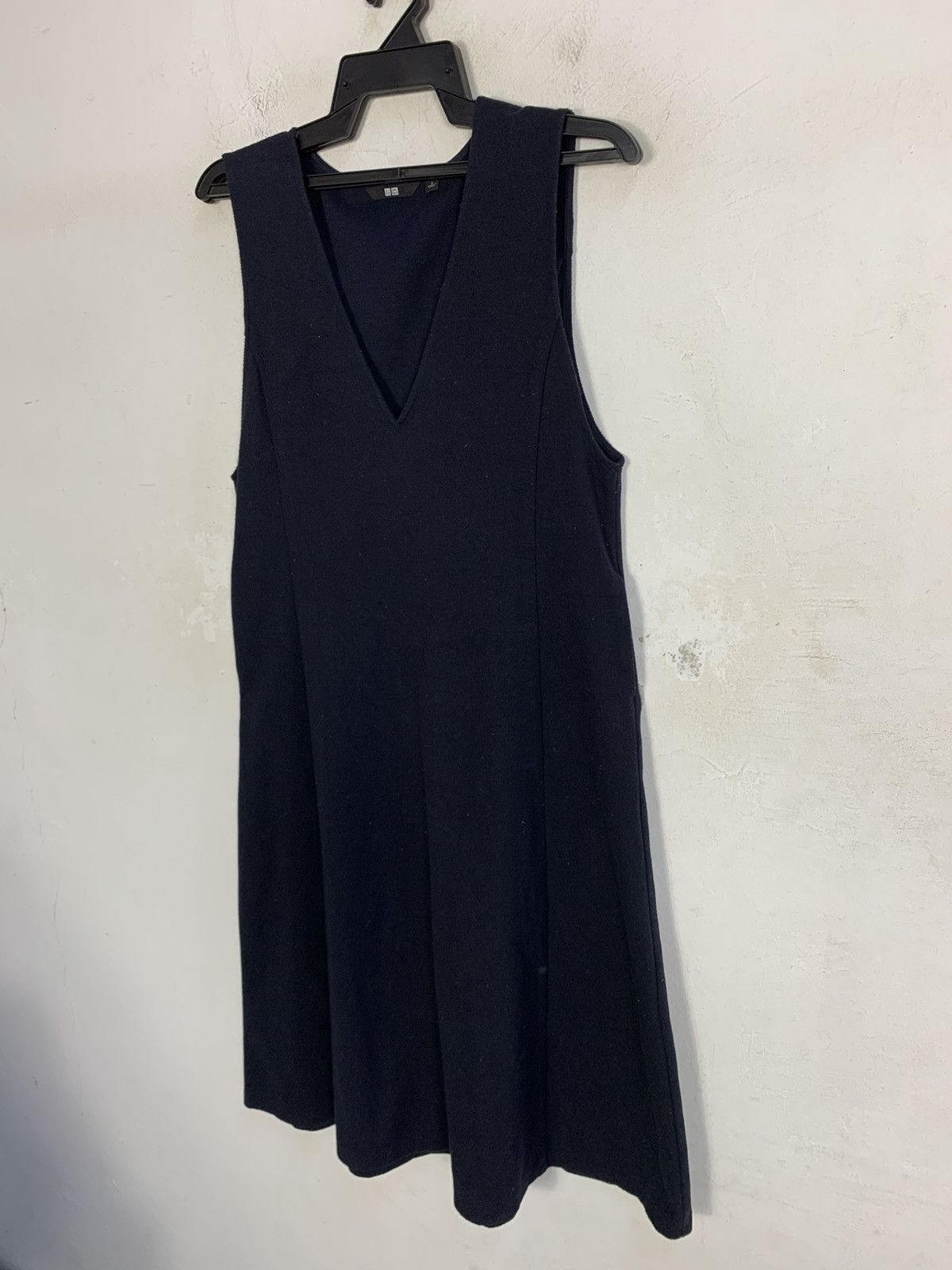 Japanese Brand Hype Brushed Jersey Jumper Skirt Dress Plain Design Deep V Size S / US 4 / IT 40 - 4 Thumbnail