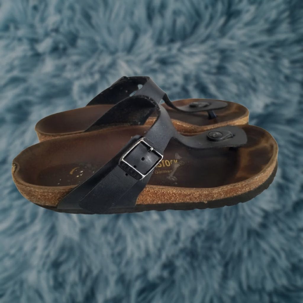 Birkenstock Birkenstock Gizeh Gladiator Sandals Black Women 37 US 6 See Pics Buckle Thong Flat Sandal Size US 6 / IT 36 - 1 Thumbnail