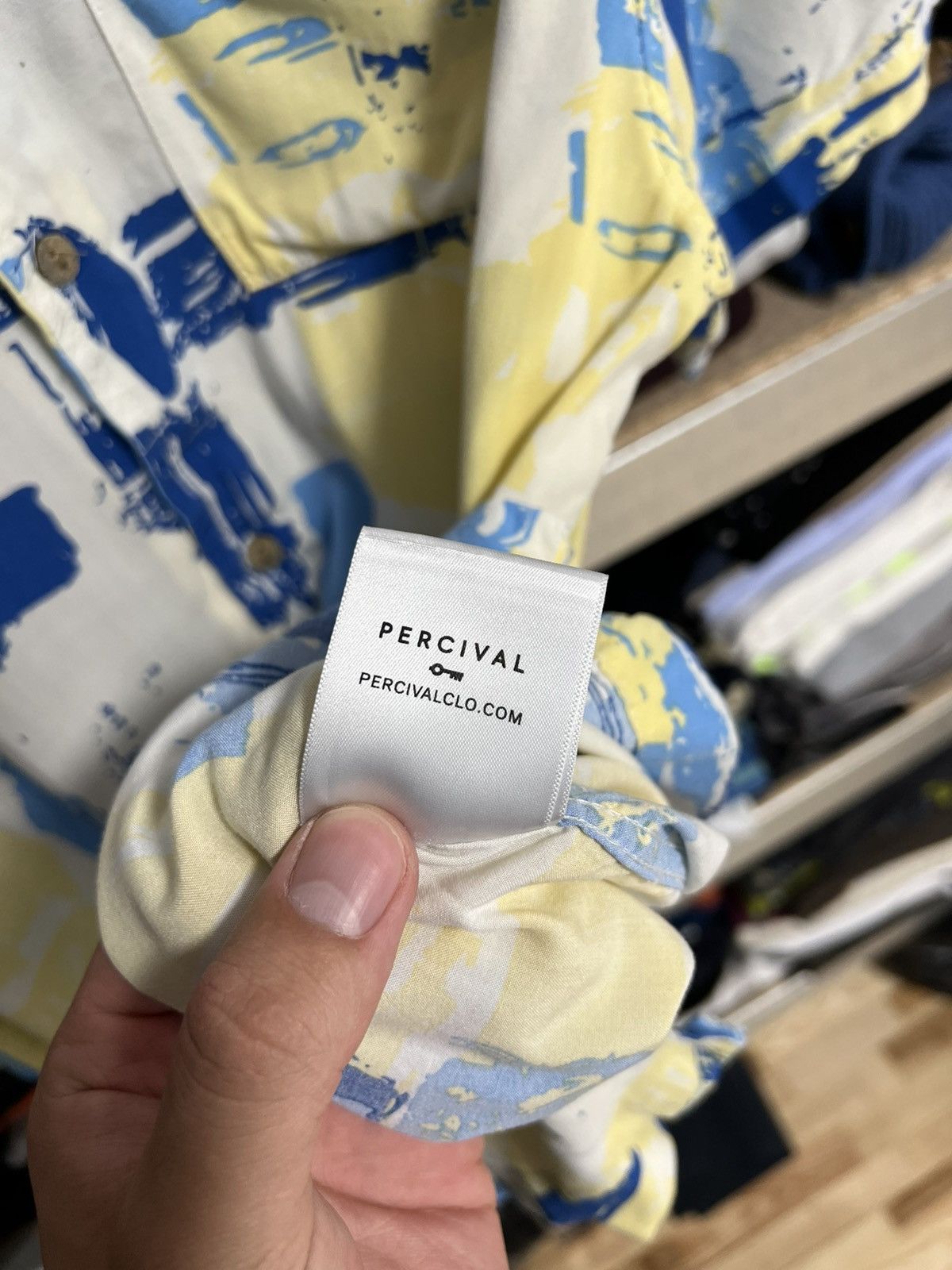 Percival Percival Men’s Short Sleeve Button Shirt Multicolor Size L Size US L / EU 52-54 / 3 - 6 Thumbnail