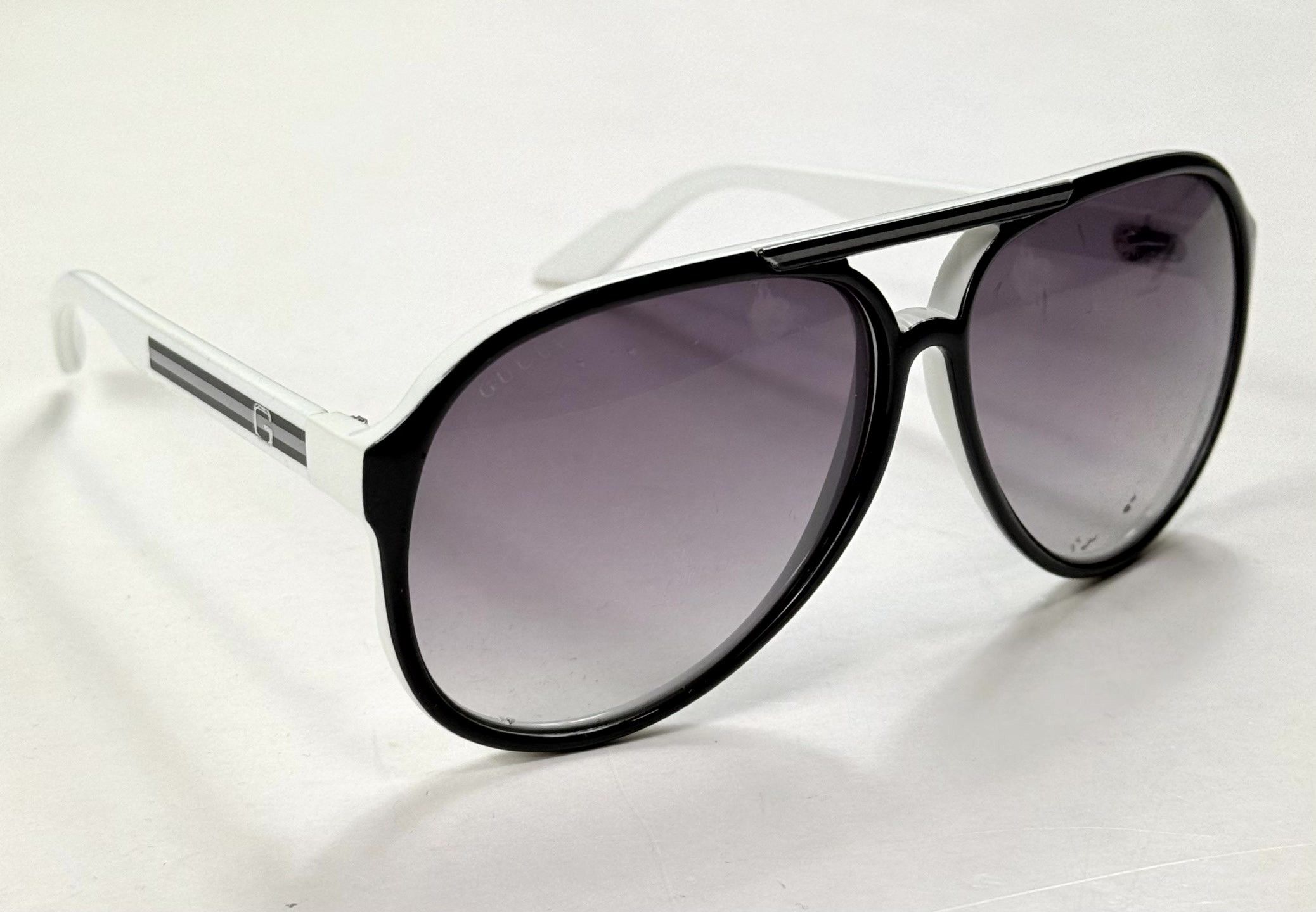 Gucci Gucci GG1627/S Black/White Shiny Web Aviator Sunglasses Size ONE SIZE - 2 Thumbnail