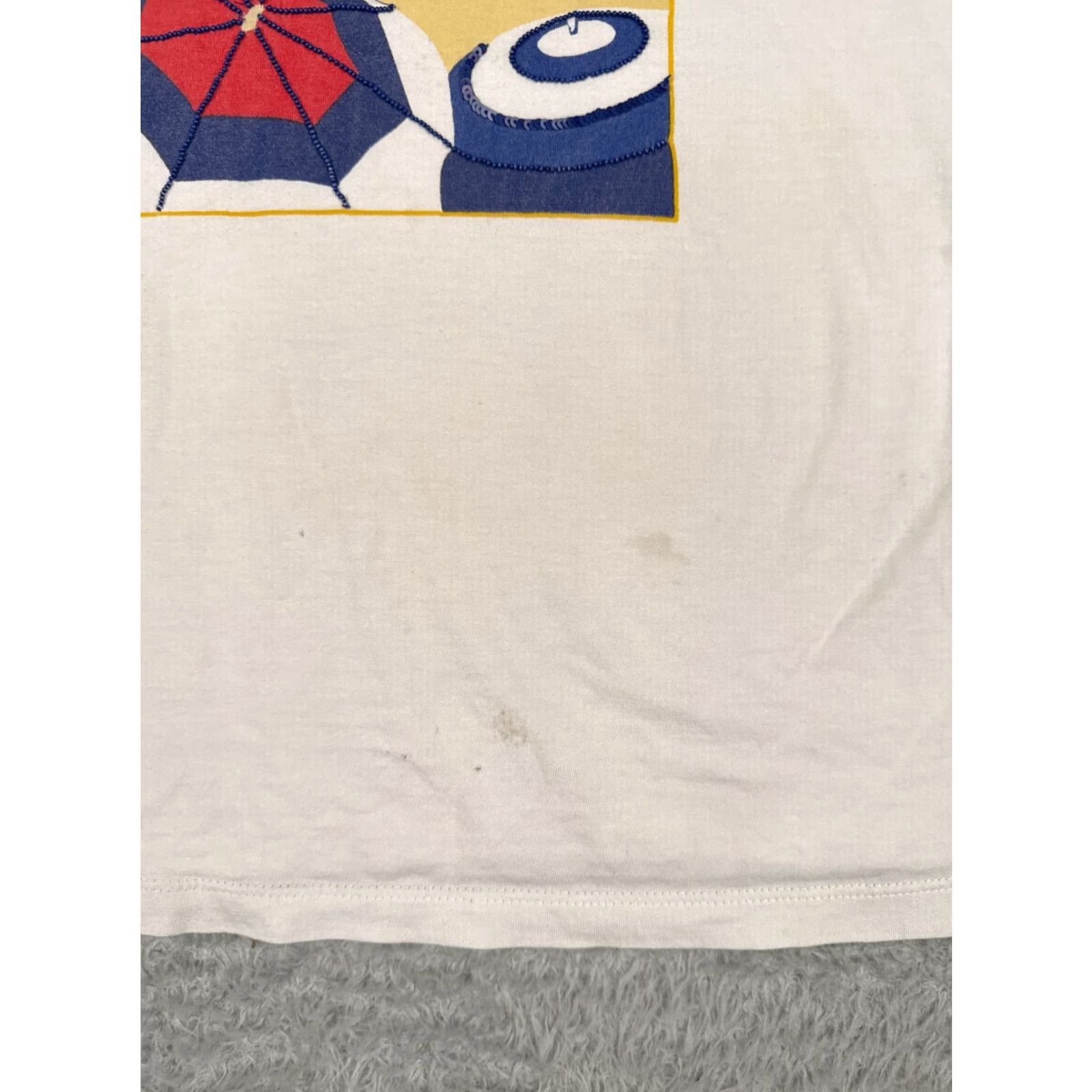 Ralph Lauren VINTAGE Lauren Ralph Lauren Shirt Women Large White Sequin Logo Short Sleeve Casual Beach 90s Size L / US 10 / IT 46 - 7 Thumbnail