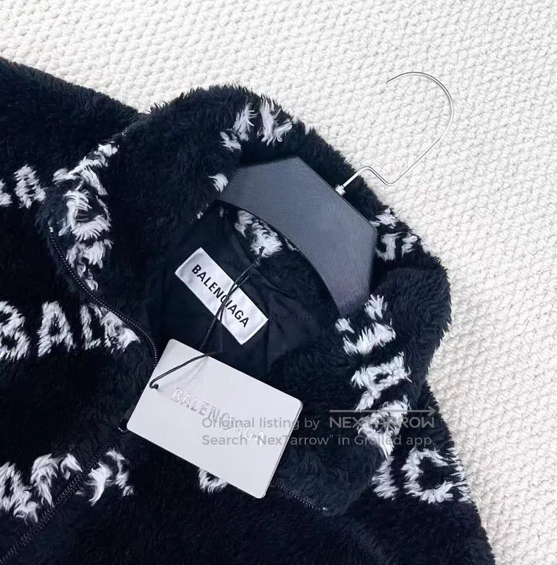 Balenciaga Balenciaga Black and White Panda Print Full Logo Fleece Te Size XXS / US 00 / IT 34 - 3 Thumbnail