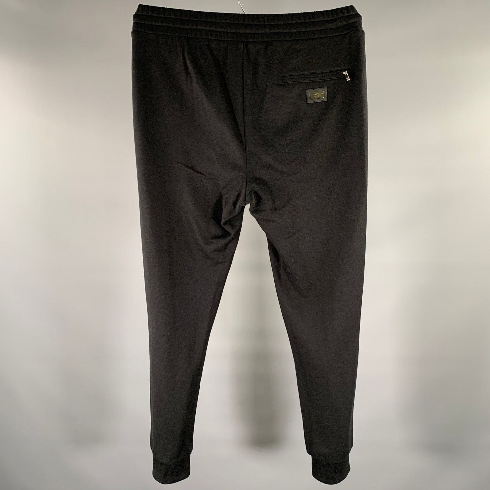 Dolce & Gabbana DOLCE & GABBANA Size 34 Black Cotton Joggers Casual Pants Size US 34 / EU 50 - 3 Thumbnail