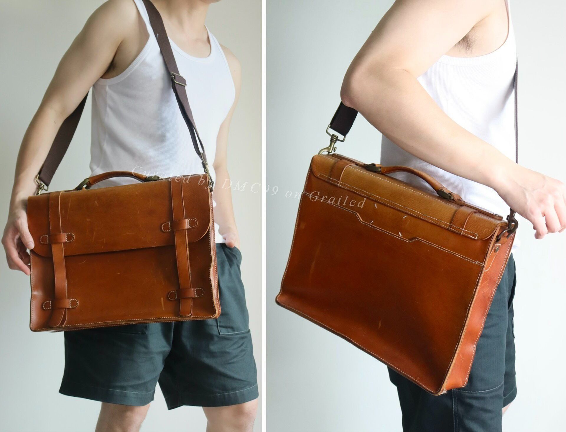 Maison Margiela Maison Margiela Crazy Horse Leather Briefcase Size ONE SIZE - 1 Thumbnail