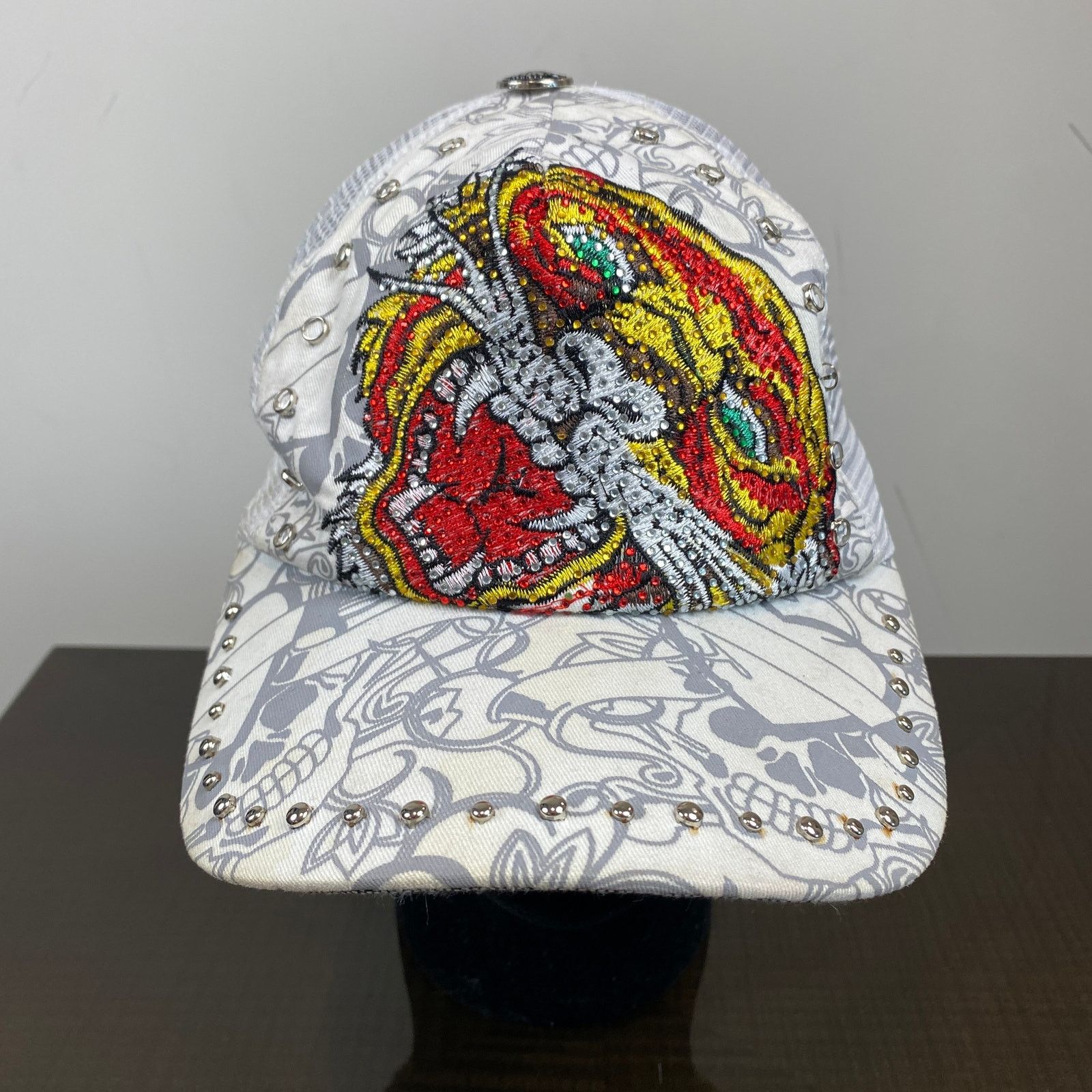 Other Y2K Style Rhinestone Embellished Tiger Mesh Trucker Snapback Size ONE SIZE - 2 Thumbnail