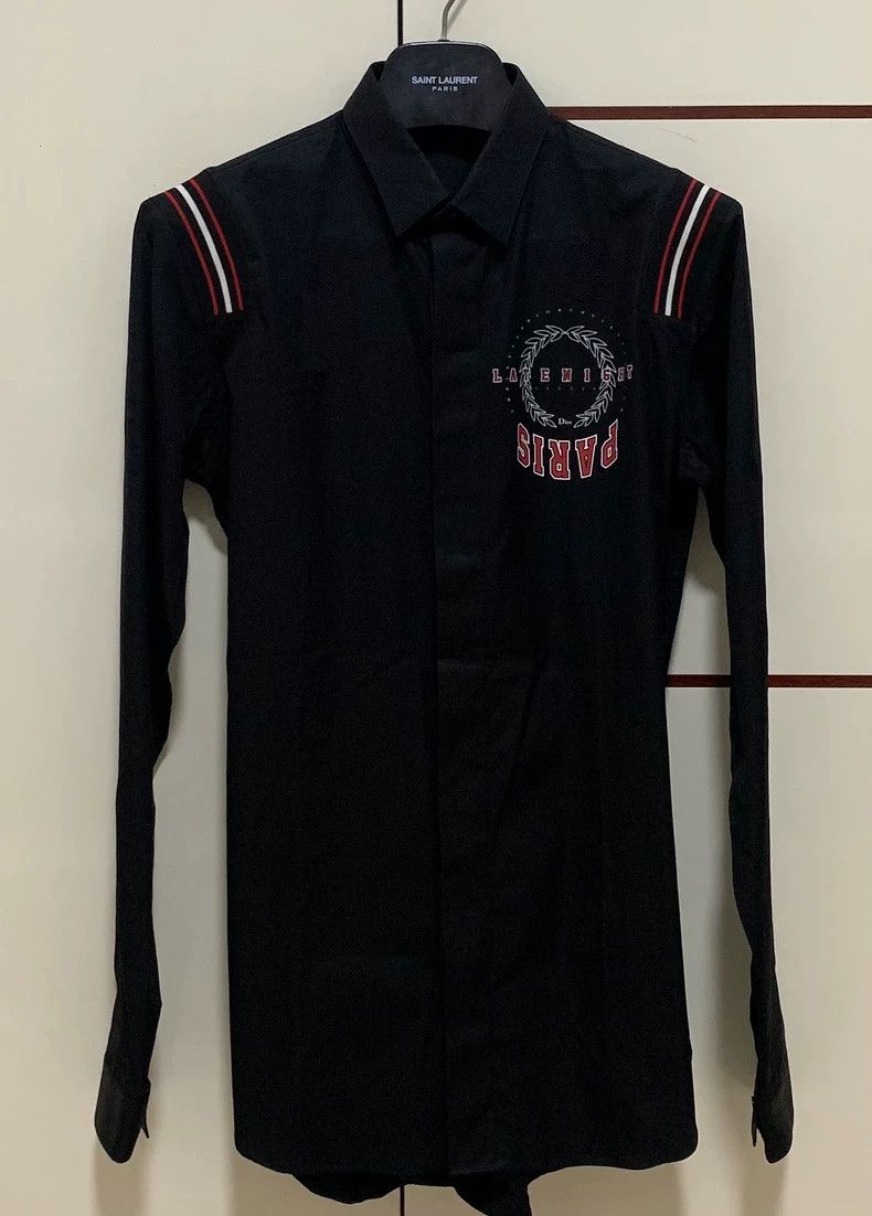 Dior Dior size 37 Black chest slogan pattern shirt Size US S / EU 44-46 / 1 - 1 Thumbnail