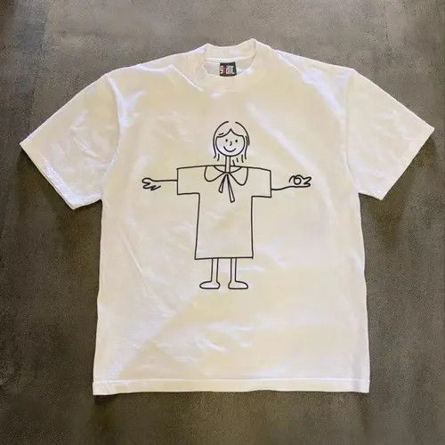 Other Street washed retro trend girls printed loose t-shirt Size US M / EU 48-50 / 2 - 1 Thumbnail