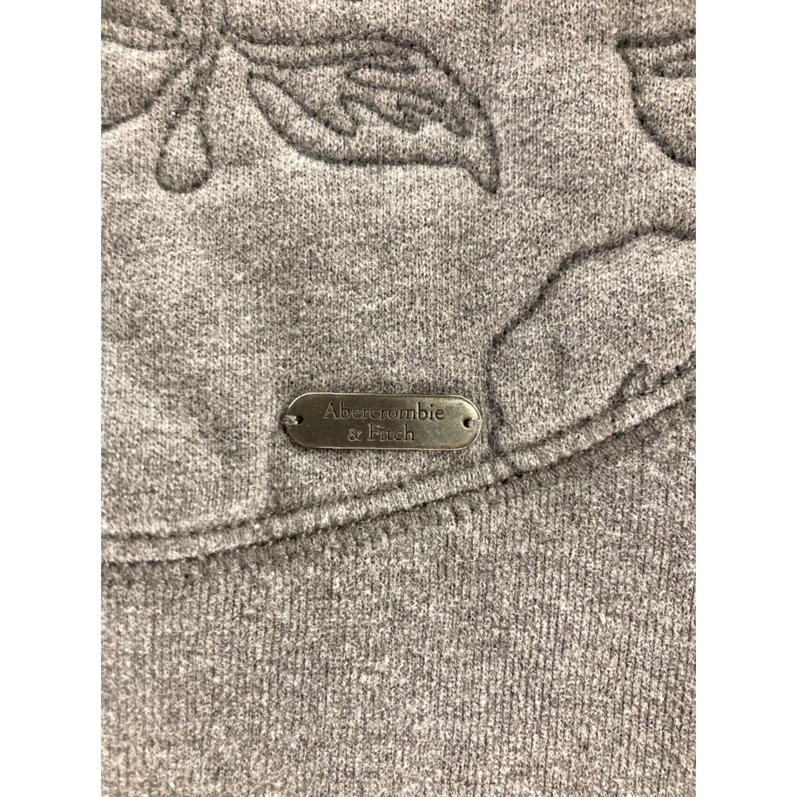 Abercrombie & Fitch Abercrombie & Fitch Sweater Womens Small Gray Shirt (Regular) - Knit Cotton Blend Crew Neck Pullover Size S / US 4 / IT 40 - 3 Thumbnail