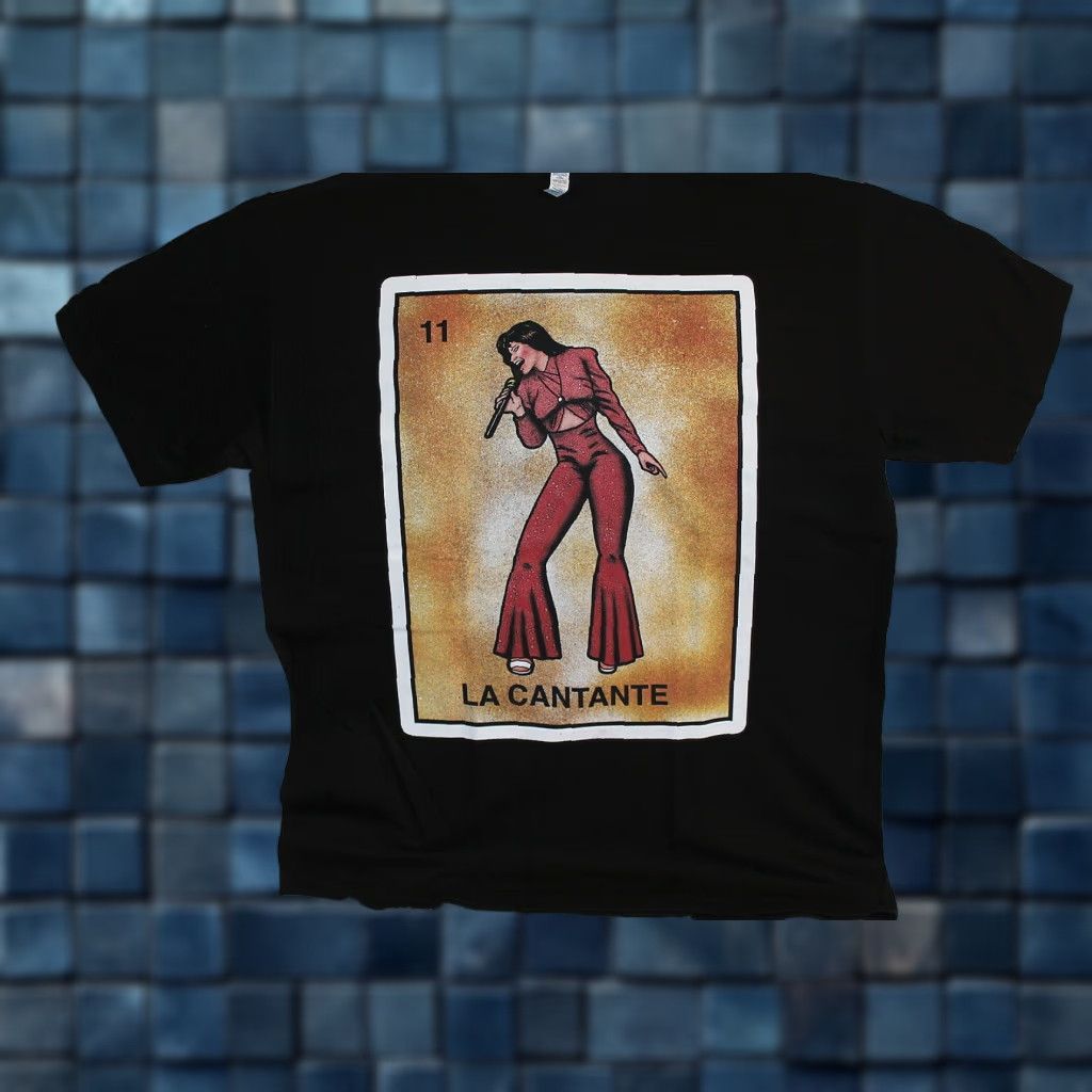 Vintage SELENA LA CANTANTE LOTERIA LOTTERY MEXICAN MEXICO CHICANO T-SHIRT Size US M / EU 48-50 / 2 - 1 Thumbnail