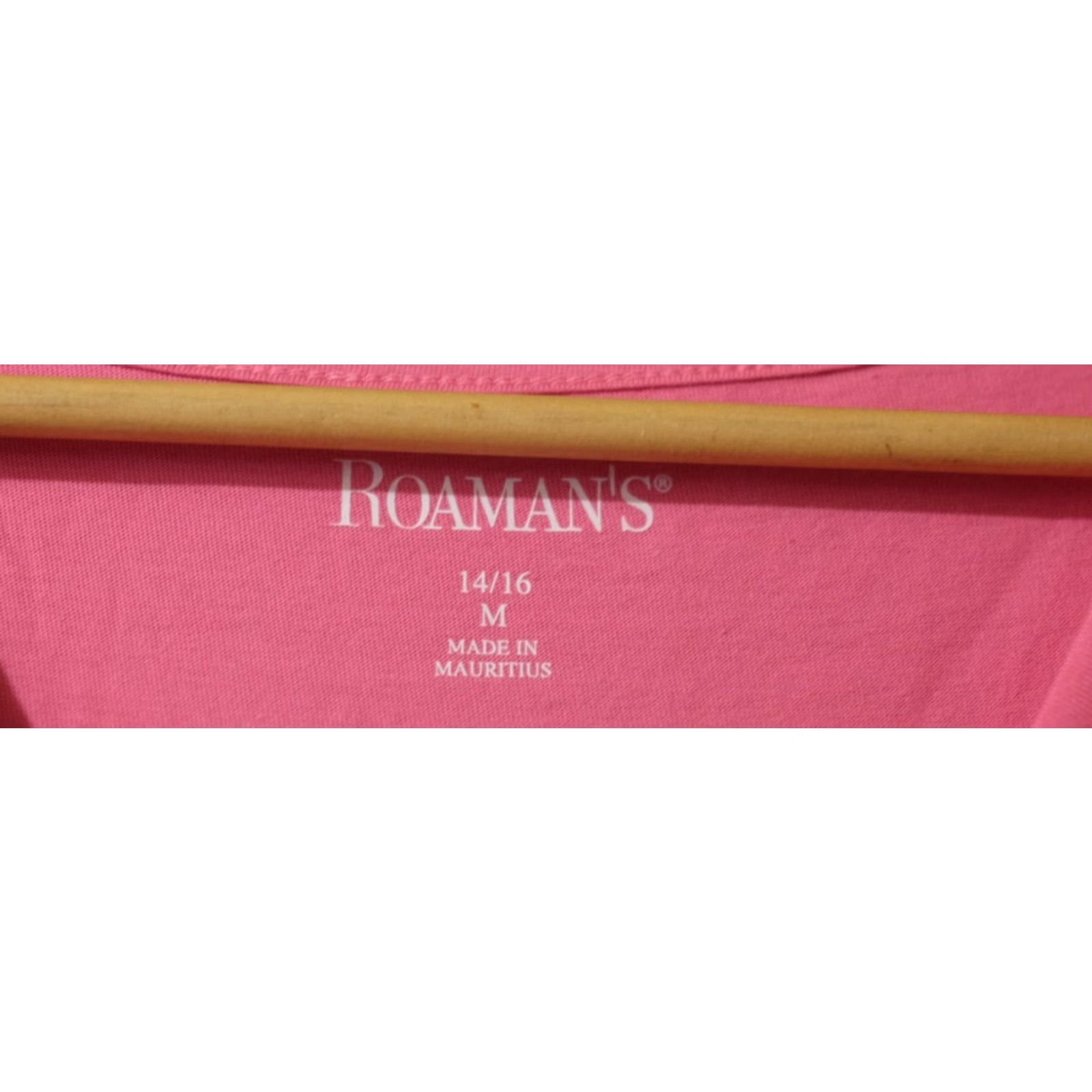 Vintage Roaman's Nwo! V-Neck Button Accent 100% Cotton Pink Womens M 14/16 Shirt Casual Womens Size M / US 6-8 / IT 42-44 - 5 Thumbnail
