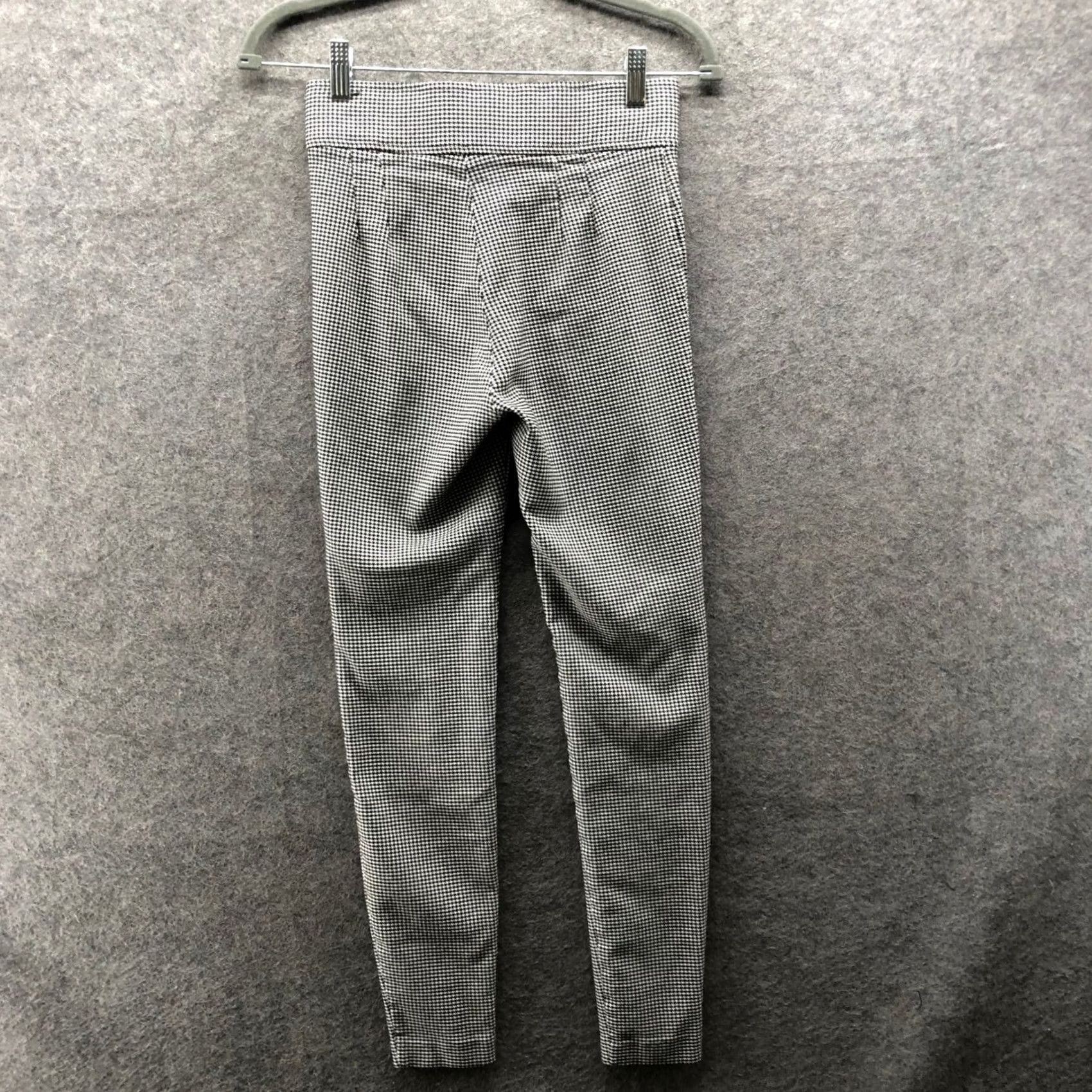 Zara Zara High Waisted Legging Pants Womens S Black White Houndstooth Ponte Skinny Size 28" / US 6 / IT 42 - 2 Thumbnail