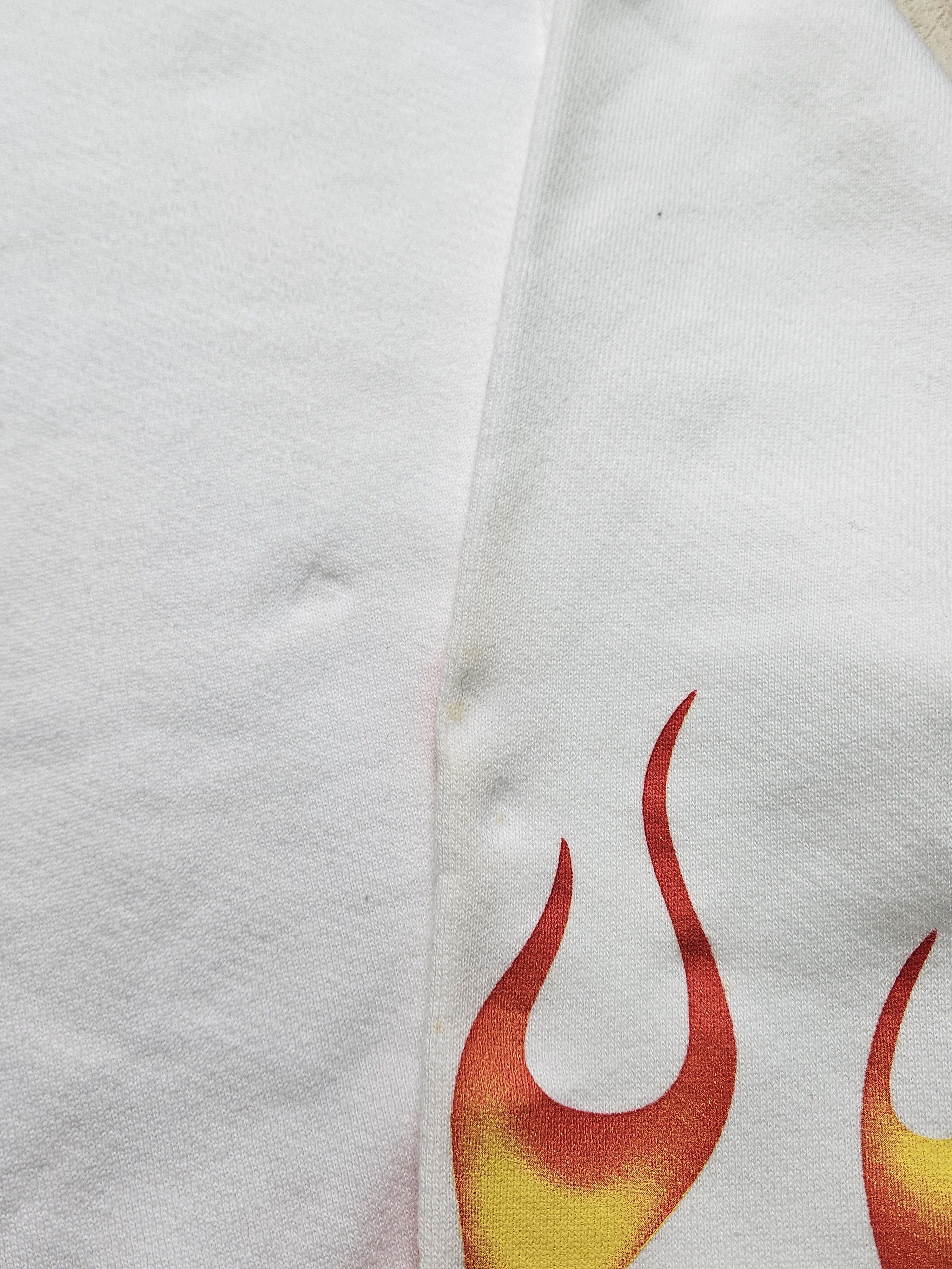 Palm Angels Palm Angels White Fire Starter Round Neck Sweatshirt Size US M / EU 48-50 / 2 - 4 Thumbnail