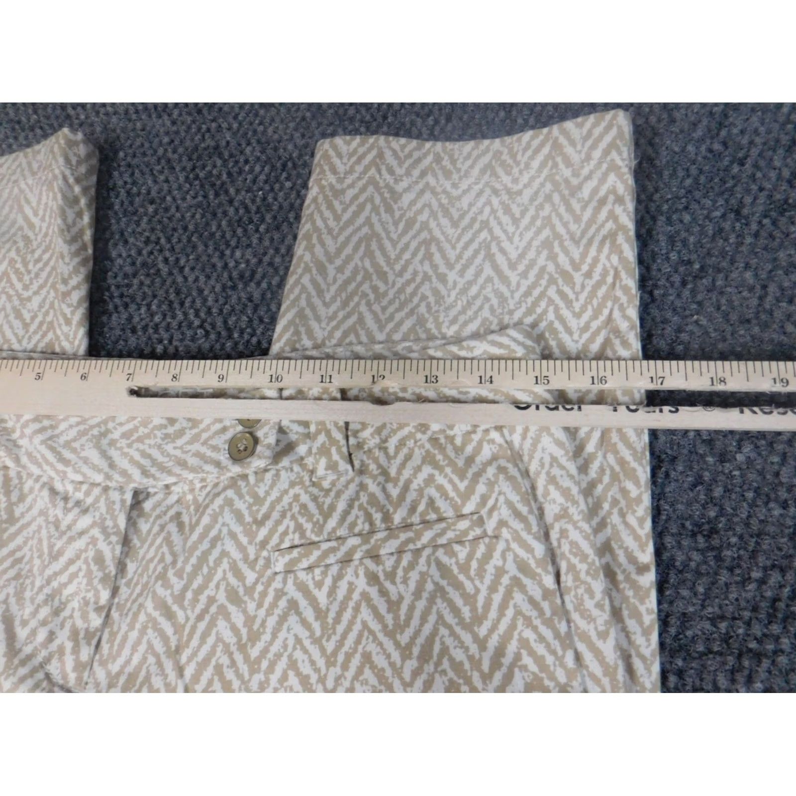 Loft Loft Pants Cropped Striped Beige 2 Regular Straight Summer Womens Size 29" - 2 Thumbnail
