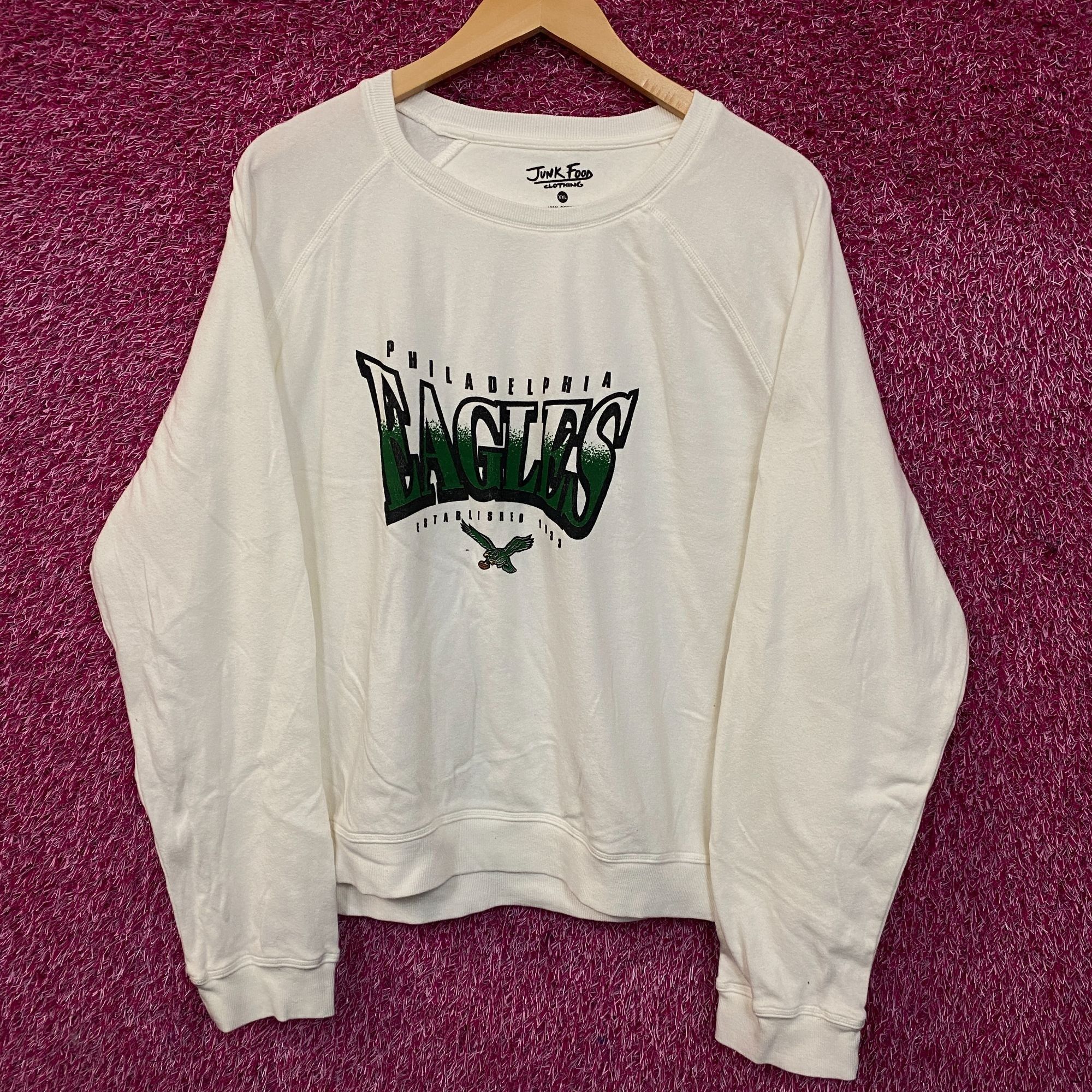 Junk Food Junk Food Clothing Philadelphia Eagles Logo Crop Crewneck Sw Size US XXL / EU 58 / 5 - 1 Thumbnail