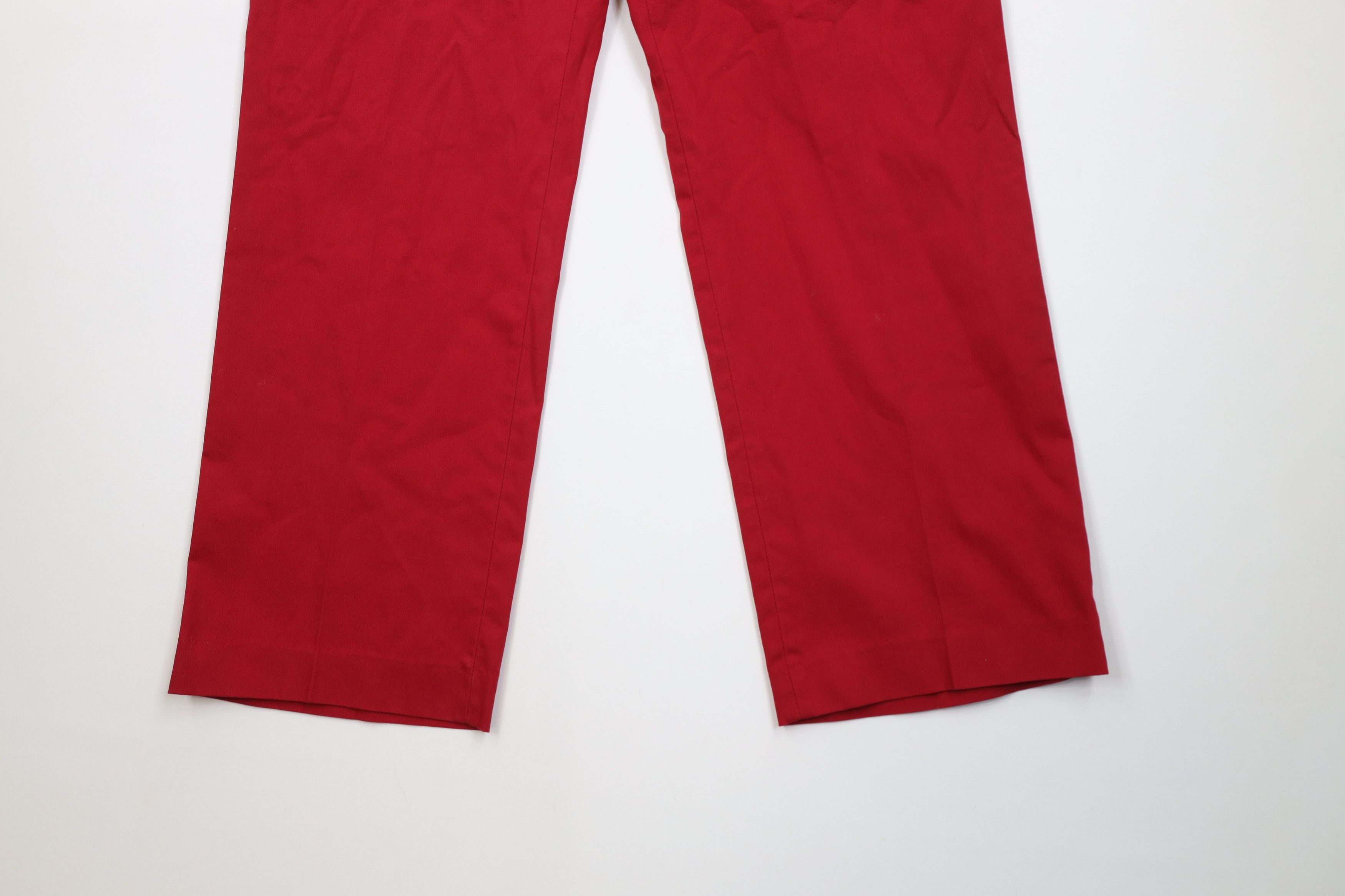 Vintage Vintage 70s Streetwear Knit Wide Leg Chino Pants Red USA Size US 36 / EU 52 - 4 Thumbnail