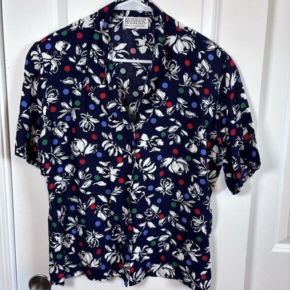 Pendleton MISS SOPHISTICATE/ PENDLETON Vtg Floral Shirt Women 14 Size XL / US 12-14 / IT 48-50 - 2 Thumbnail