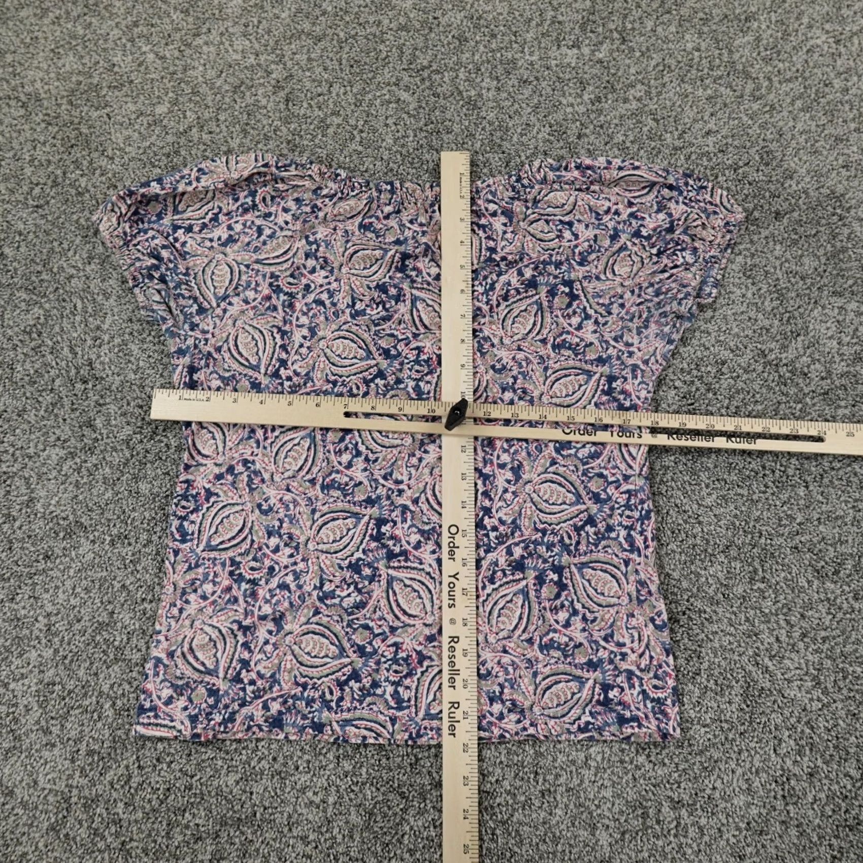 Polo Ralph Lauren Ralph Lauren Chaps Shirt Womens Medium Blue Floral Popover Henley Casual Top Shirt Size M / US 6-8 / IT 42-44 - 6 Thumbnail