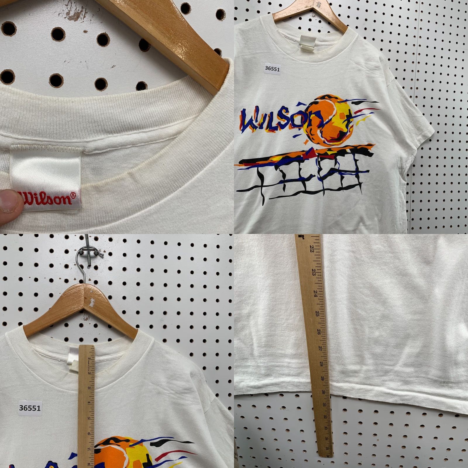 Wilson VINTAGE 90s Wilson Volleyball T-Shirt Mens XL White Graphic Print Single Stitch USA Sports Size US XL / EU 56 / 4 - 8 Thumbnail