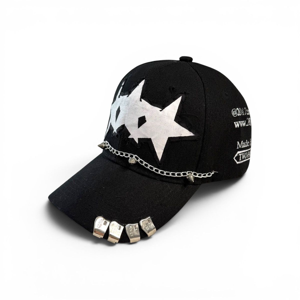 Other 2012co TWO-FACE Custom Spike Chain Graphic Star Patch Hat Size ONE SIZE - 1 Thumbnail