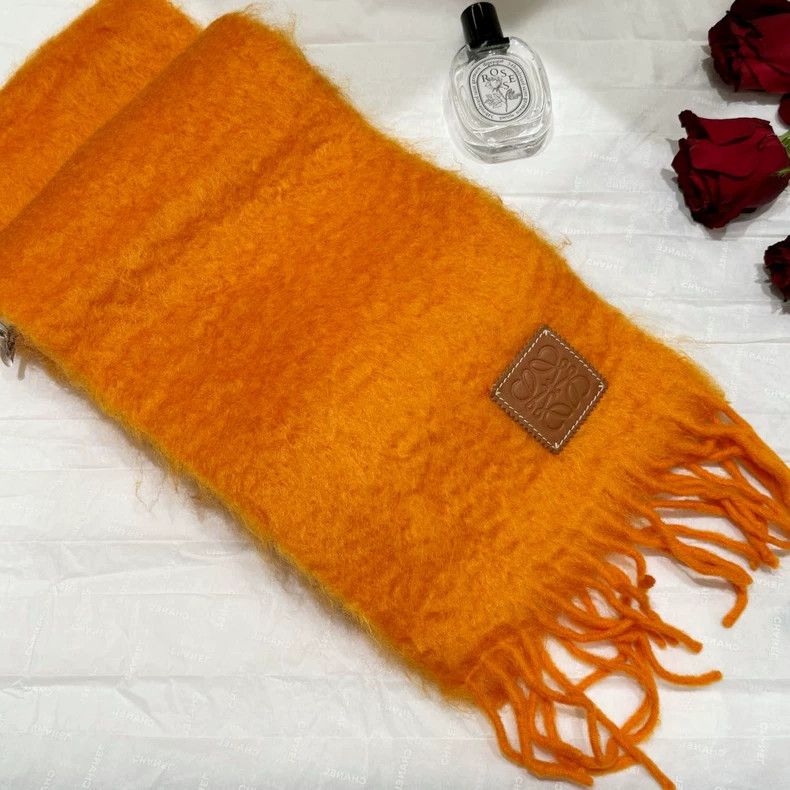 Loewe LOEWE Orange horsehair cashmere fur scarf Size ONE SIZE - 4 Thumbnail